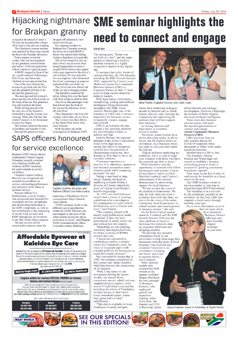 Brakpan Herald 26 July 2024 page 4