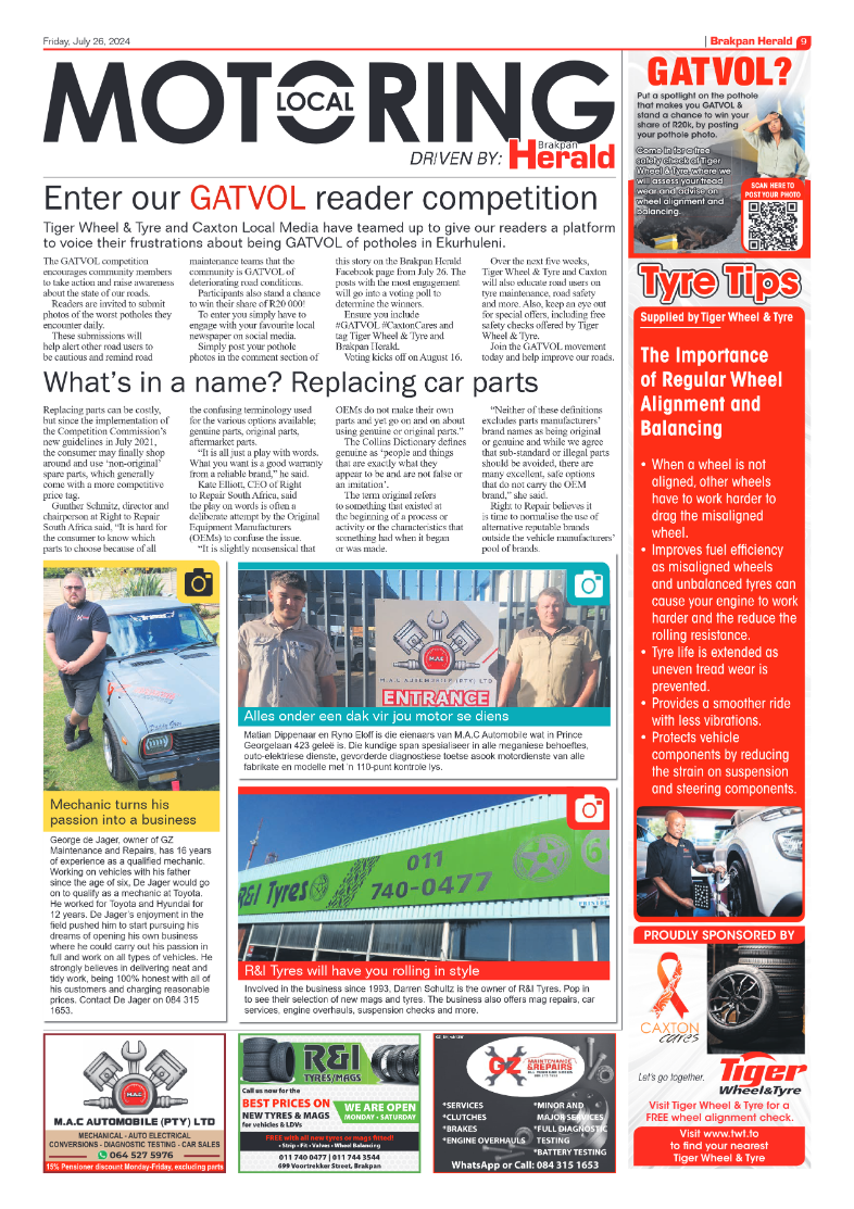 Brakpan Herald 26 July 2024 page 9