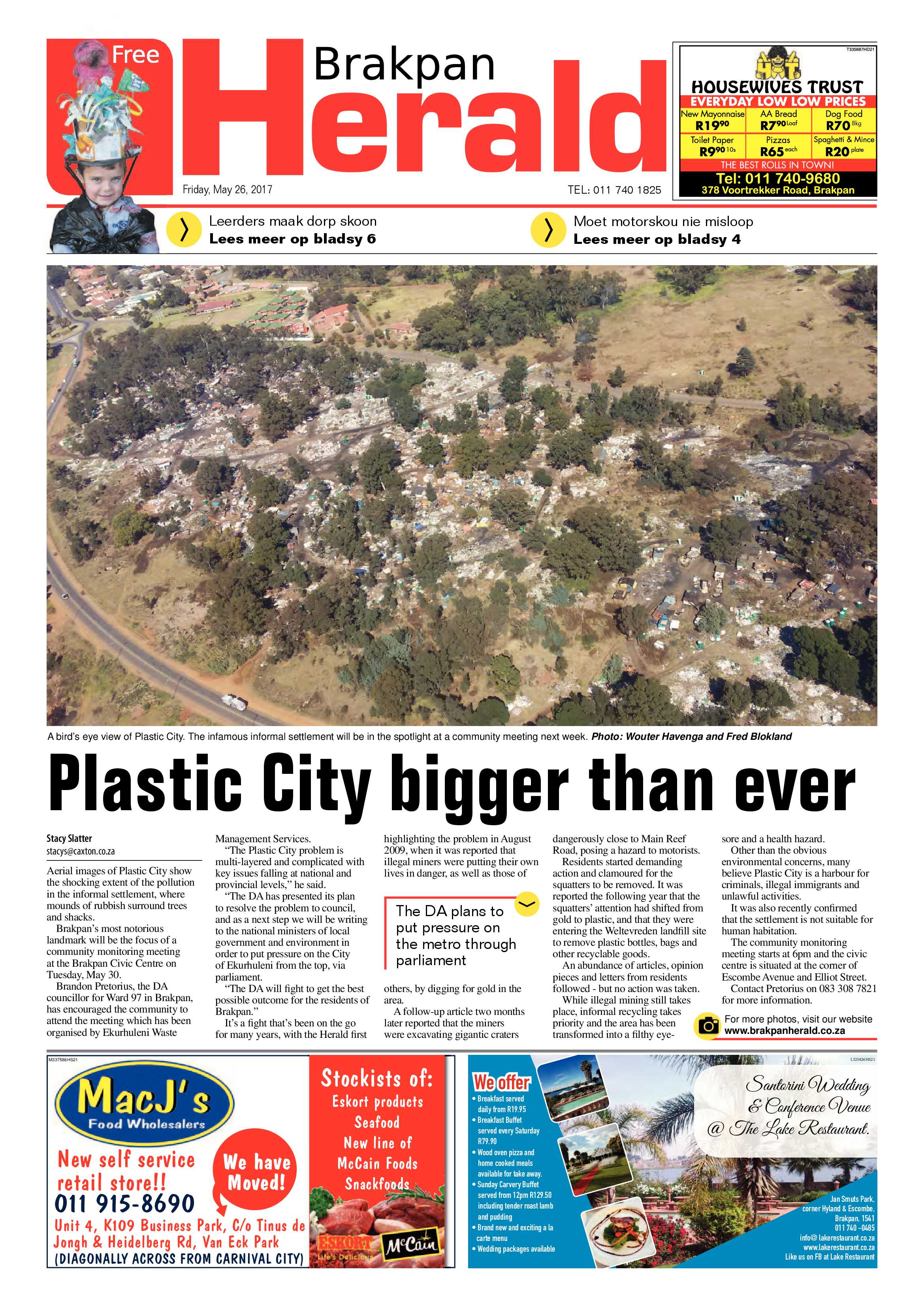 Brakpan Herald 26 May 2017 page 1