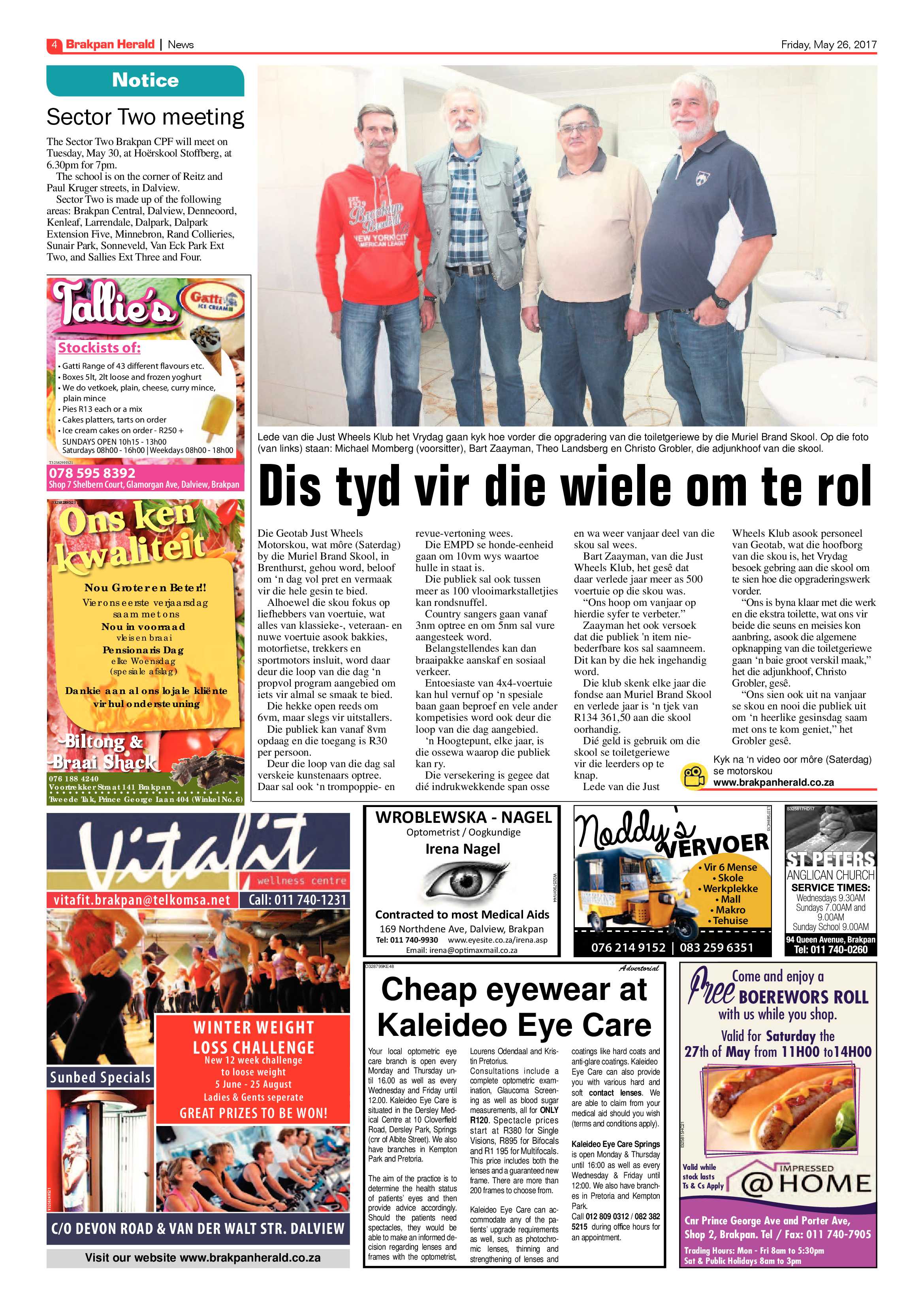 Brakpan Herald 26 May 2017 page 4