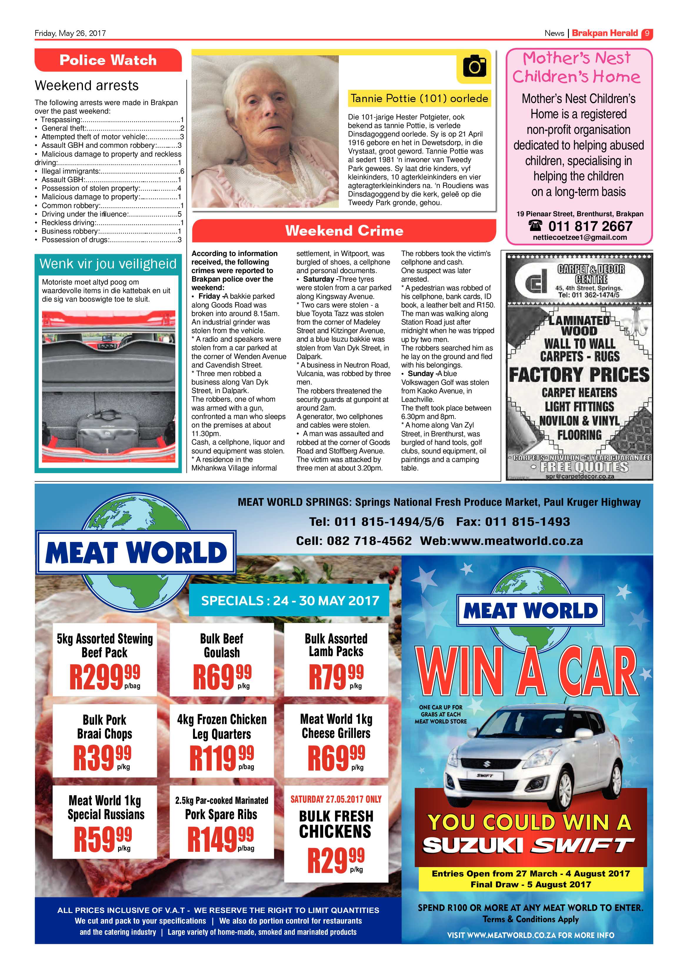Brakpan Herald 26 May 2017 page 9