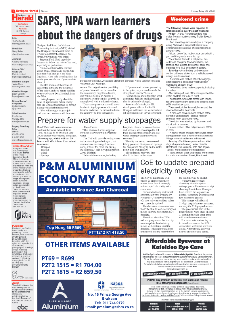 Brakpan Herald 26 May 2022 page 2