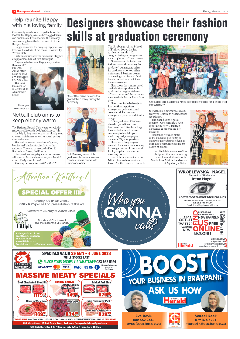 Brakpan Herald 26 May 2022 page 4