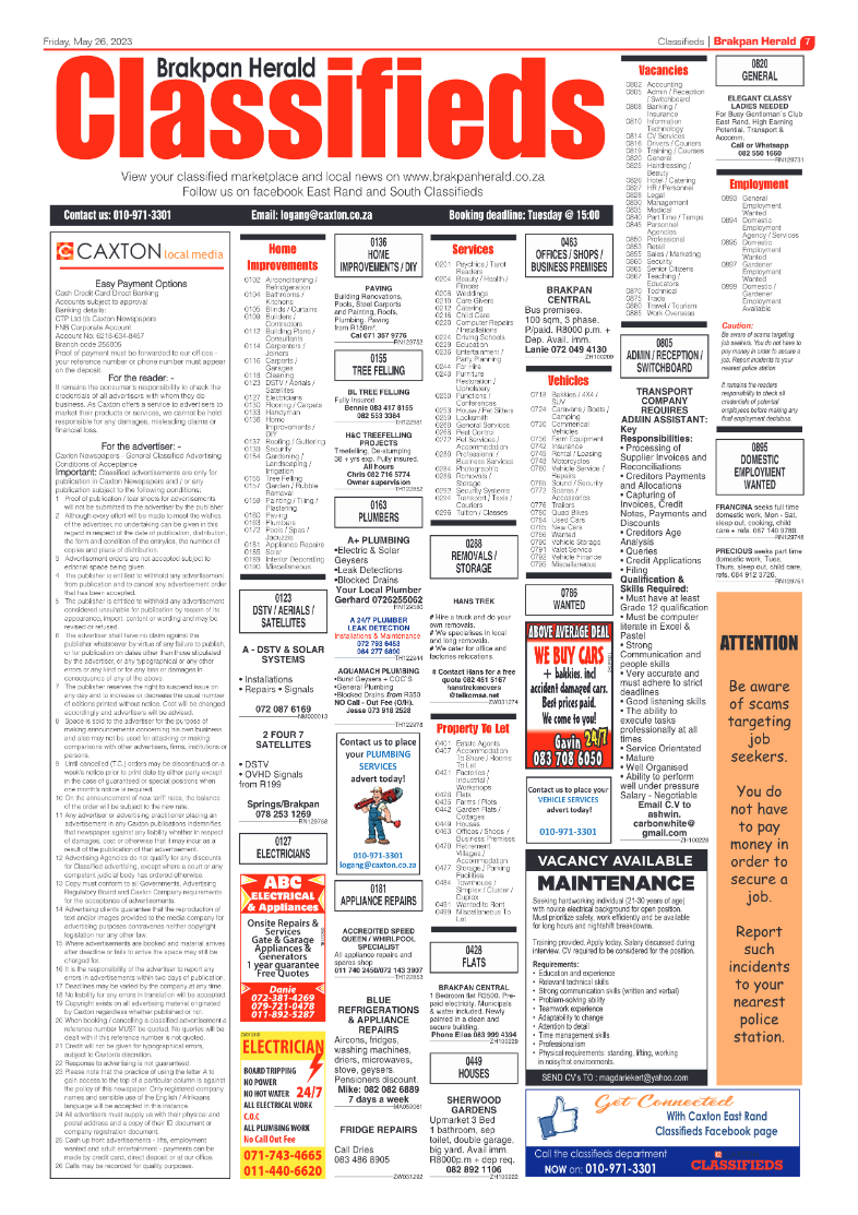 Brakpan Herald 26 May 2022 page 7