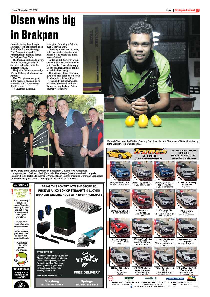 Brakpan Herald 26 November 2021 page 15