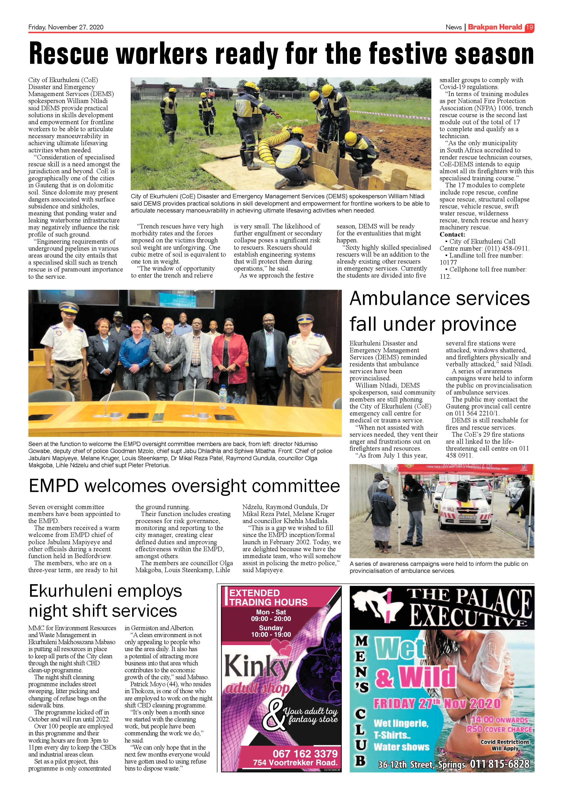 Brakpan Herald 26 November  2020 page 19