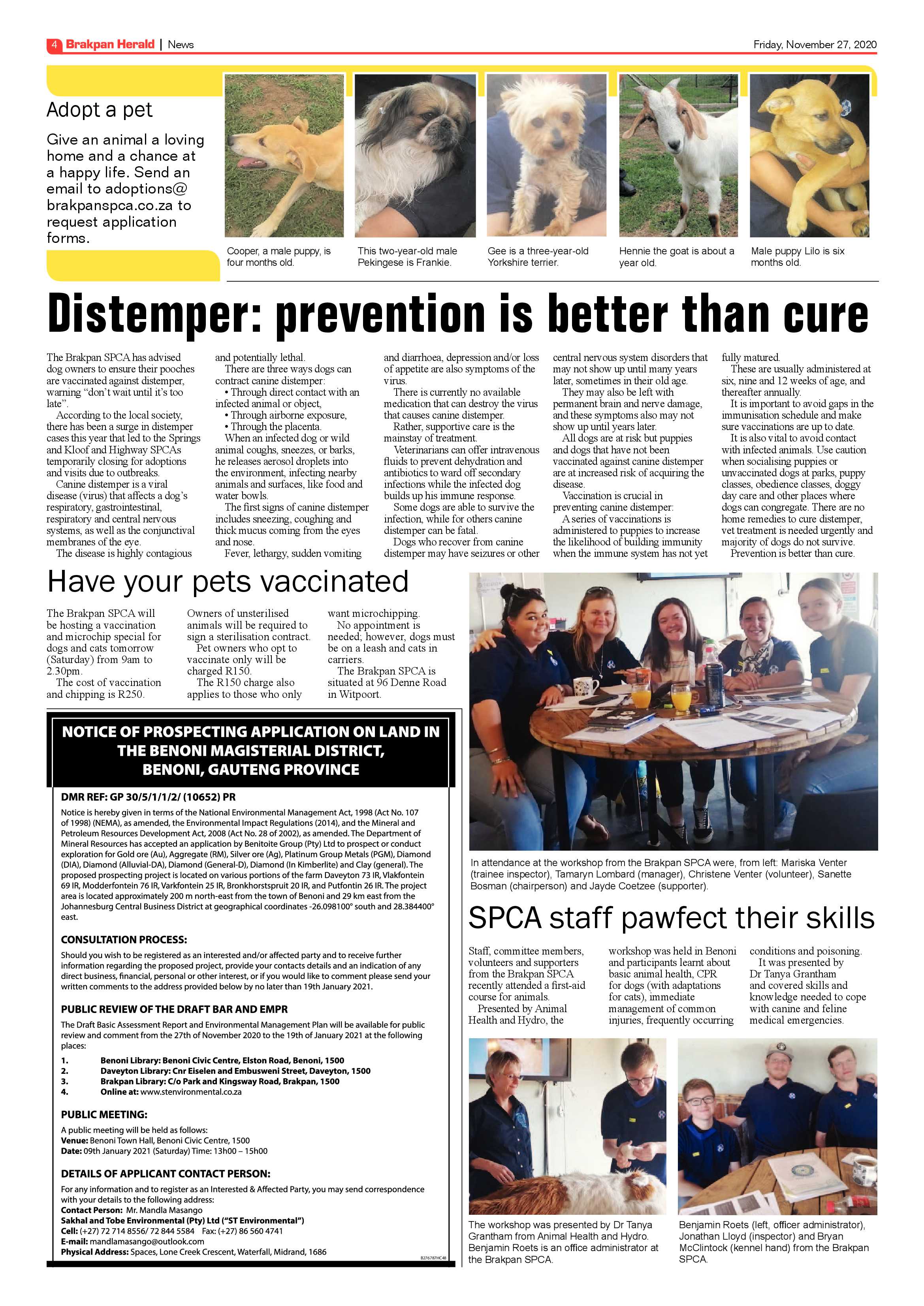 Brakpan Herald 26 November  2020 page 4