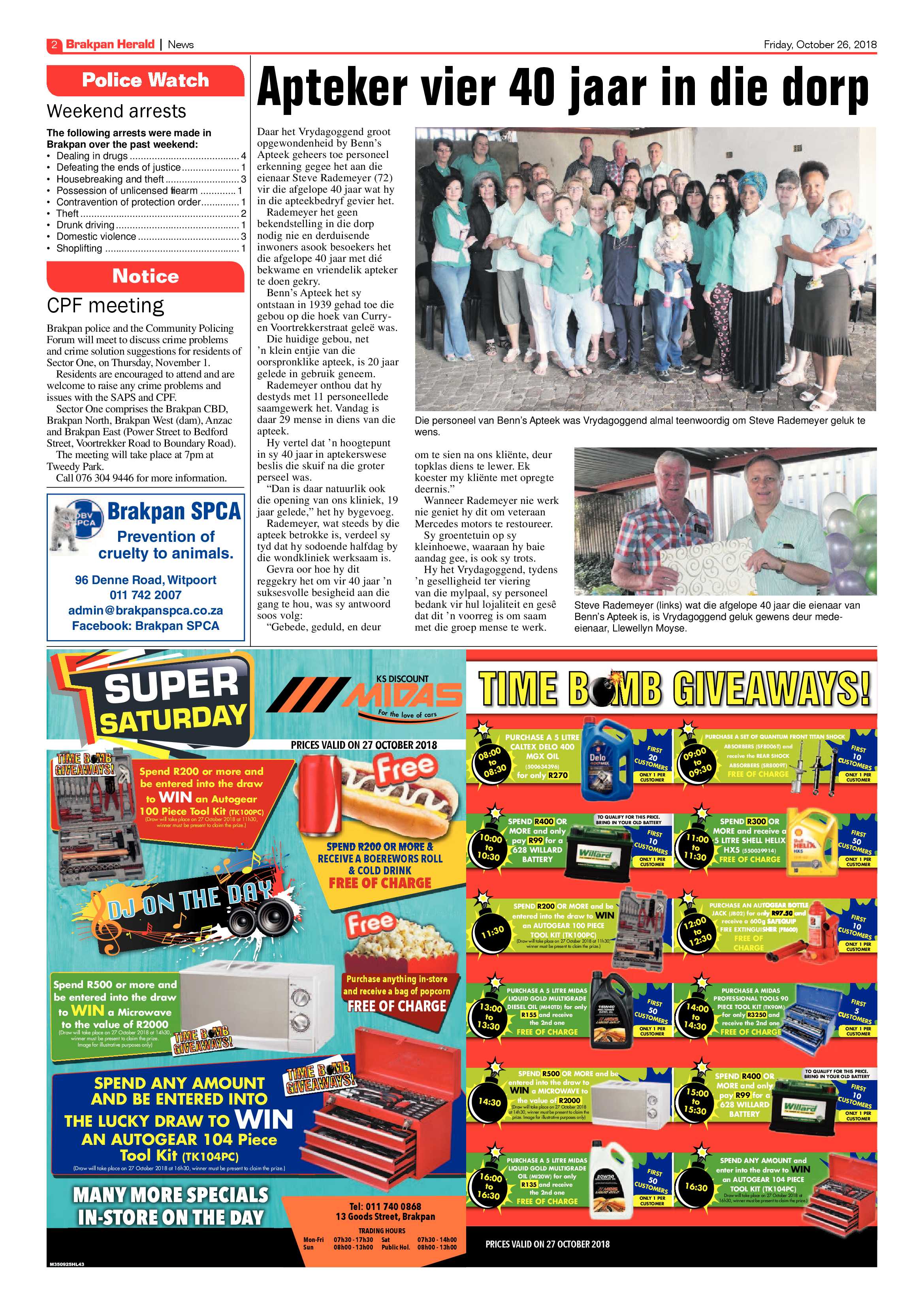 Brakpan Herald 26 October 2018 page 2