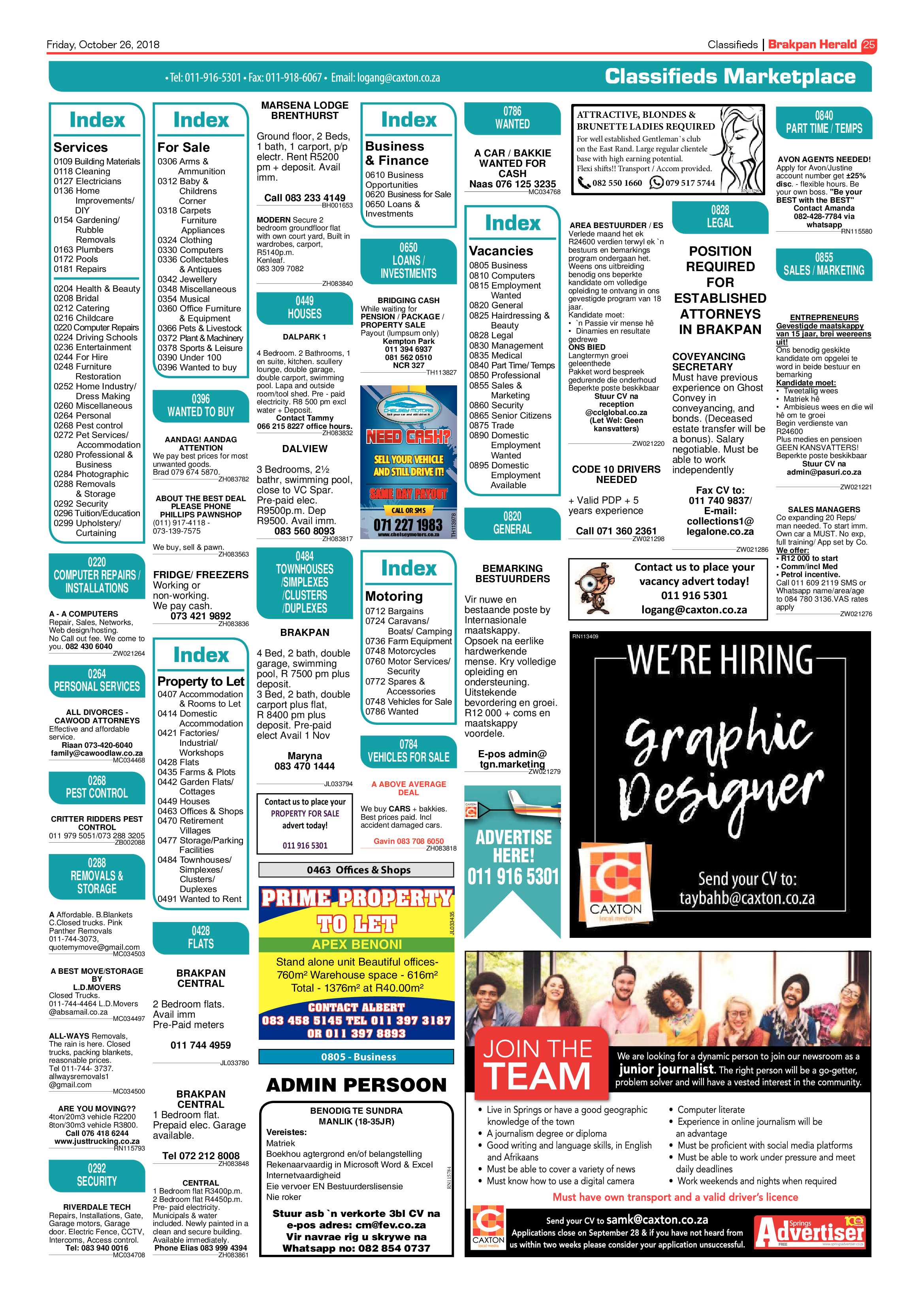 Brakpan Herald 26 October 2018 page 25