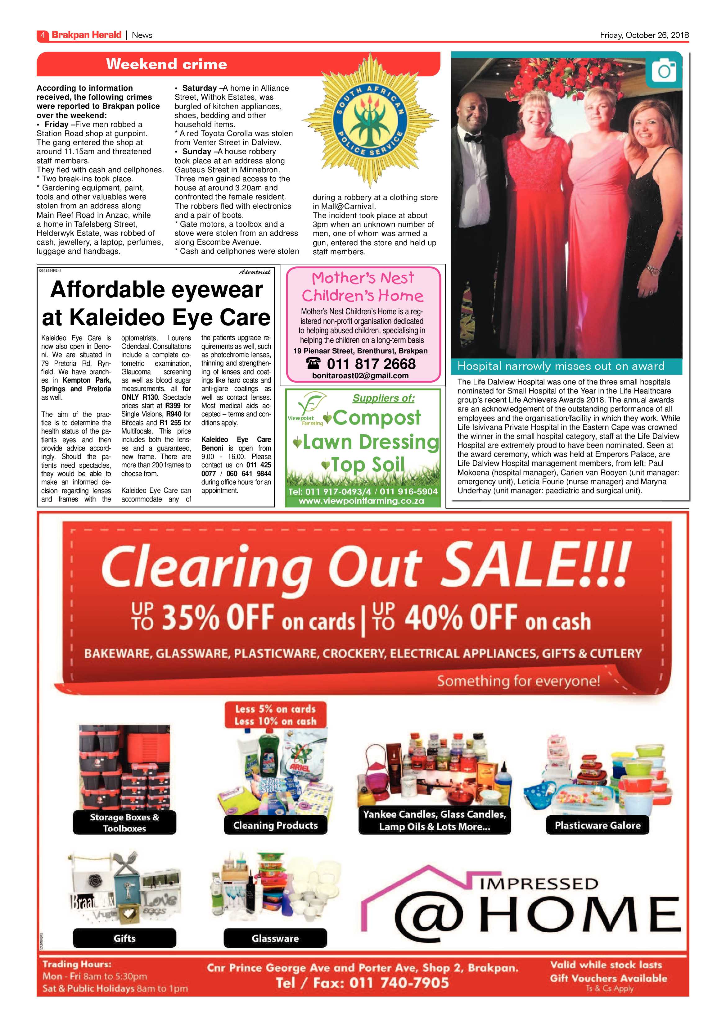 Brakpan Herald 26 October 2018 page 4