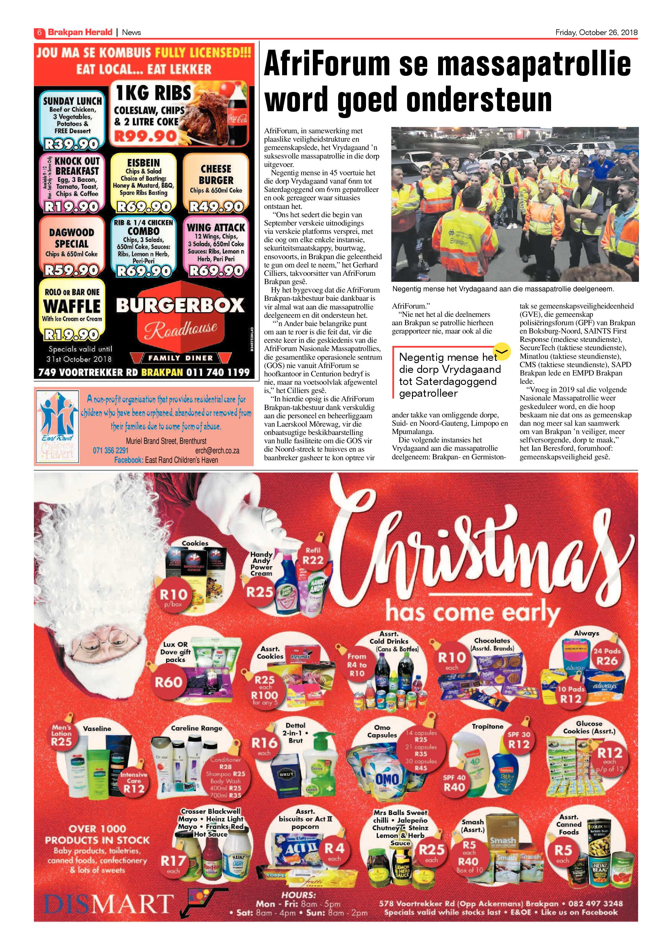 Brakpan Herald 26 October 2018 page 6