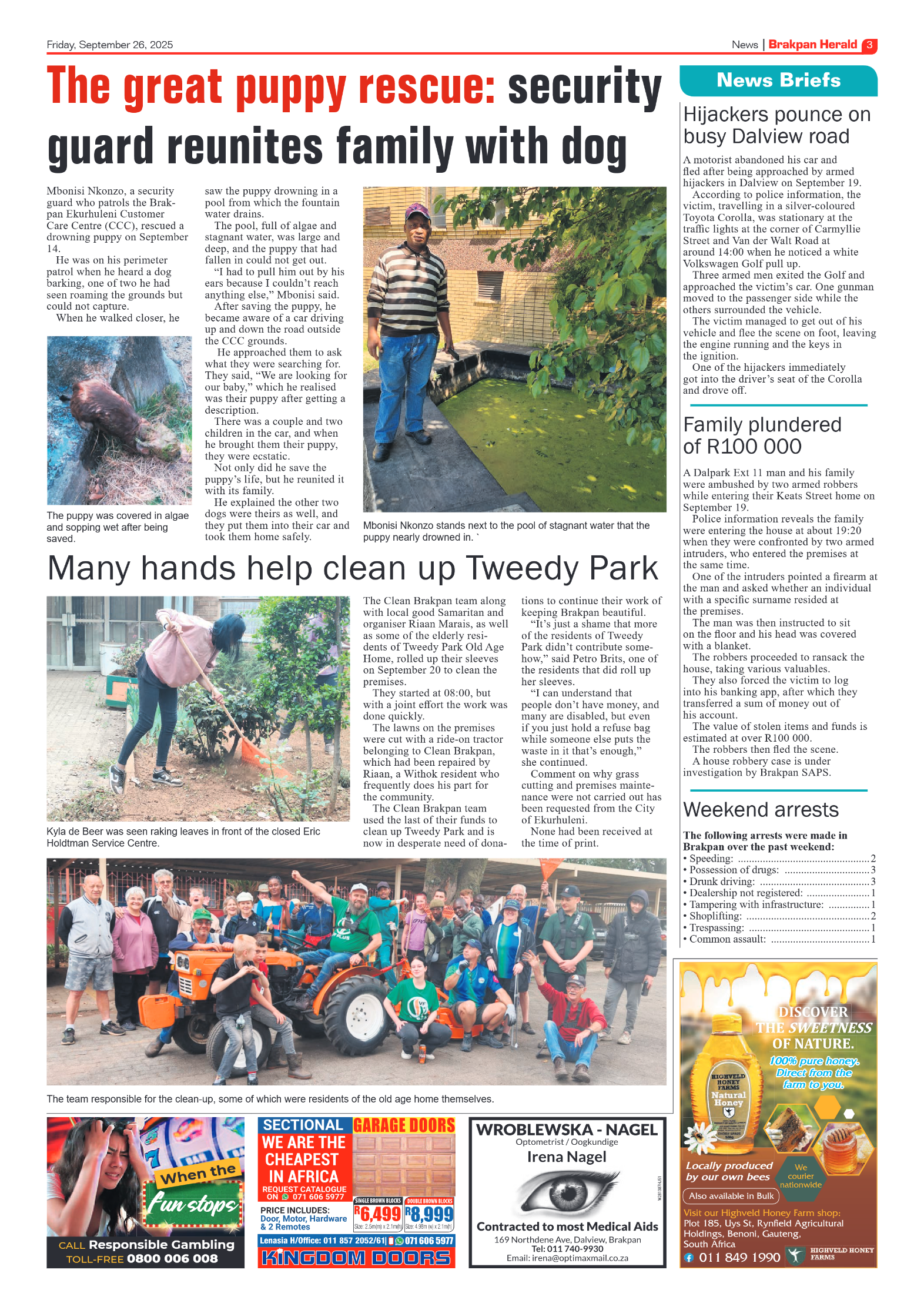 Brakpan Herald 26 September 2025 page 3
