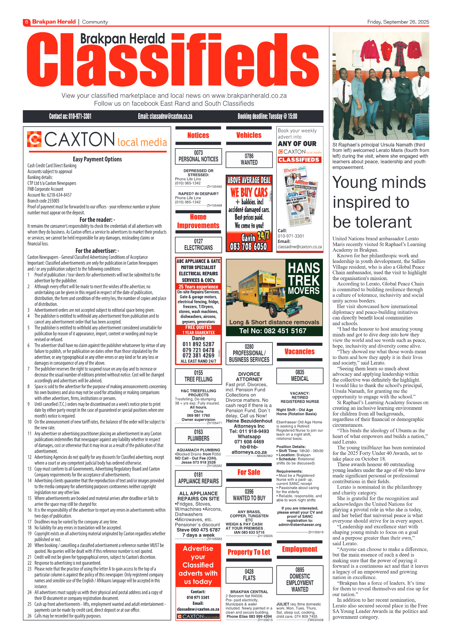 Brakpan Herald 26 September 2025 page 6