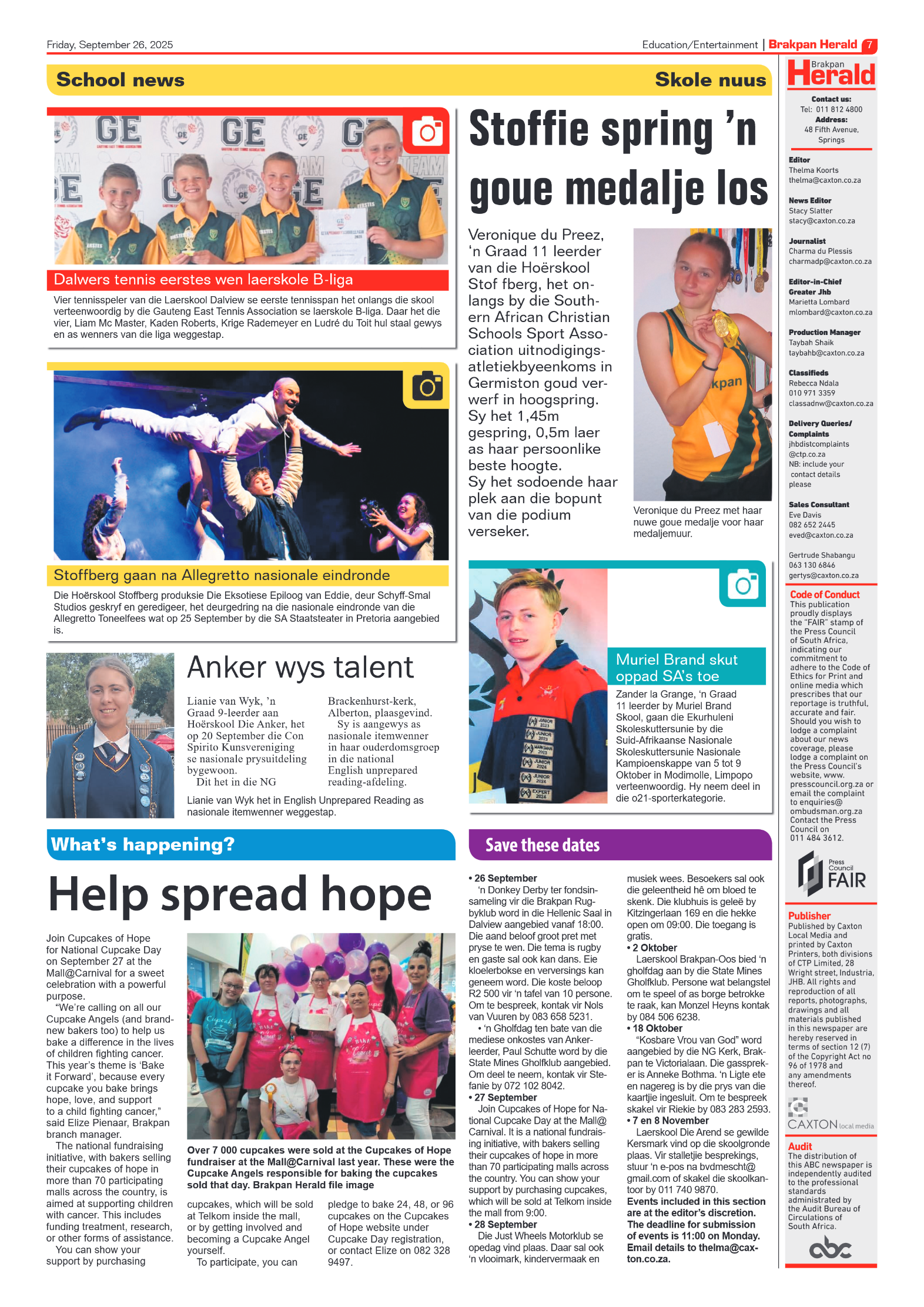 Brakpan Herald 26 September 2025 page 7