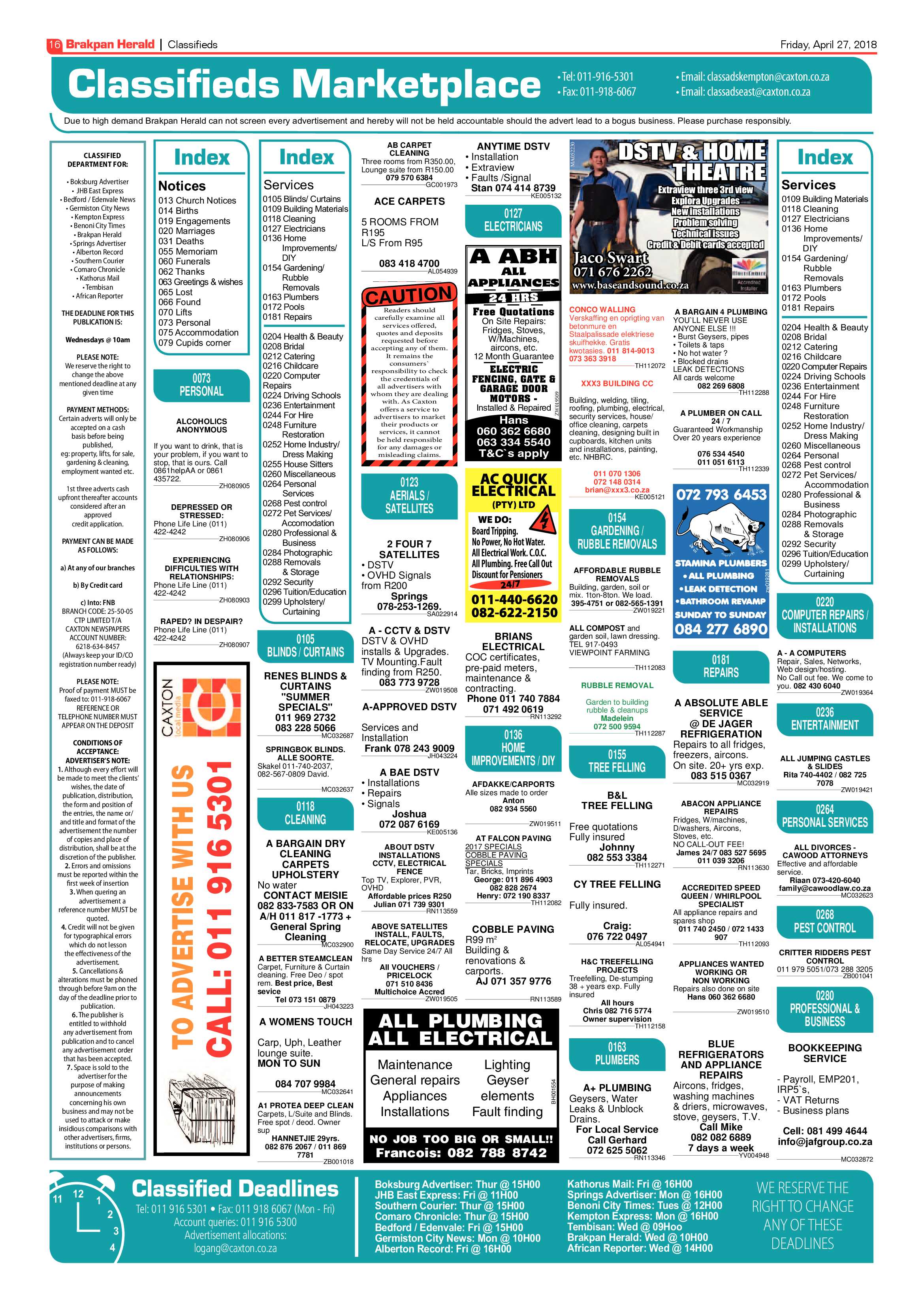 Brakpan Herald 27 April 2018 page 18