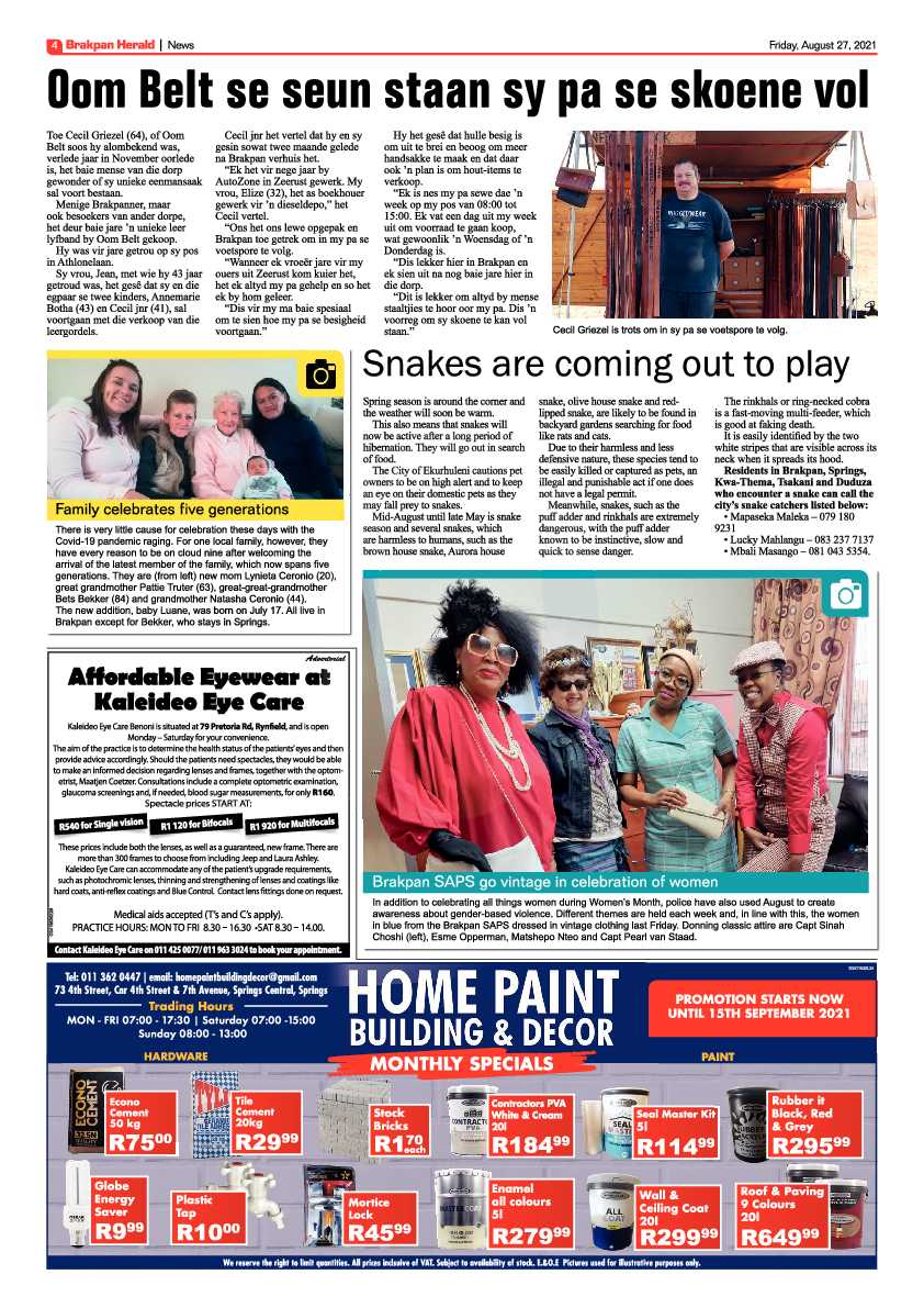 Brakpan Herald 27 August 2021 page 4