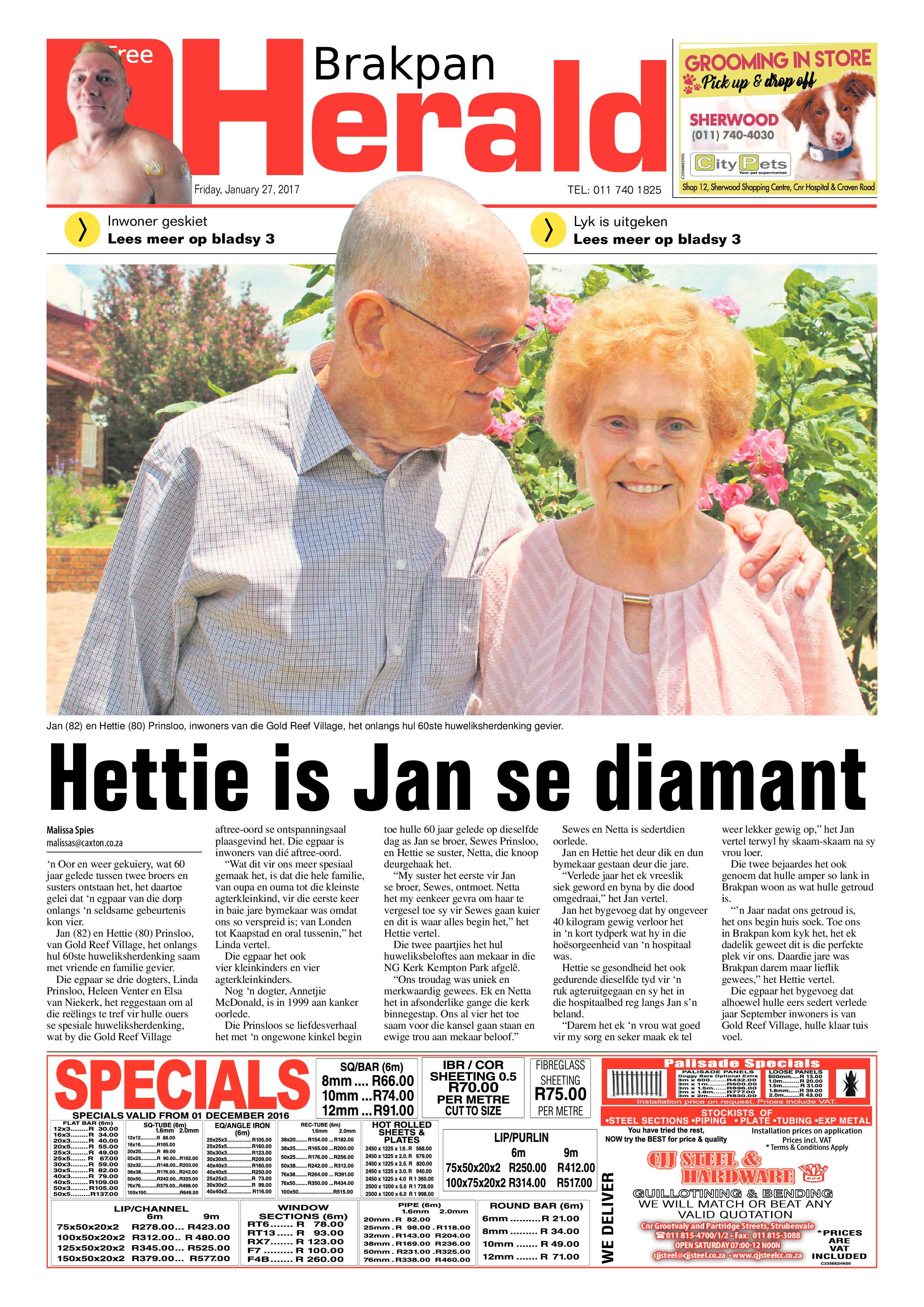 Brakpan Herald 27 January 2017 page 1