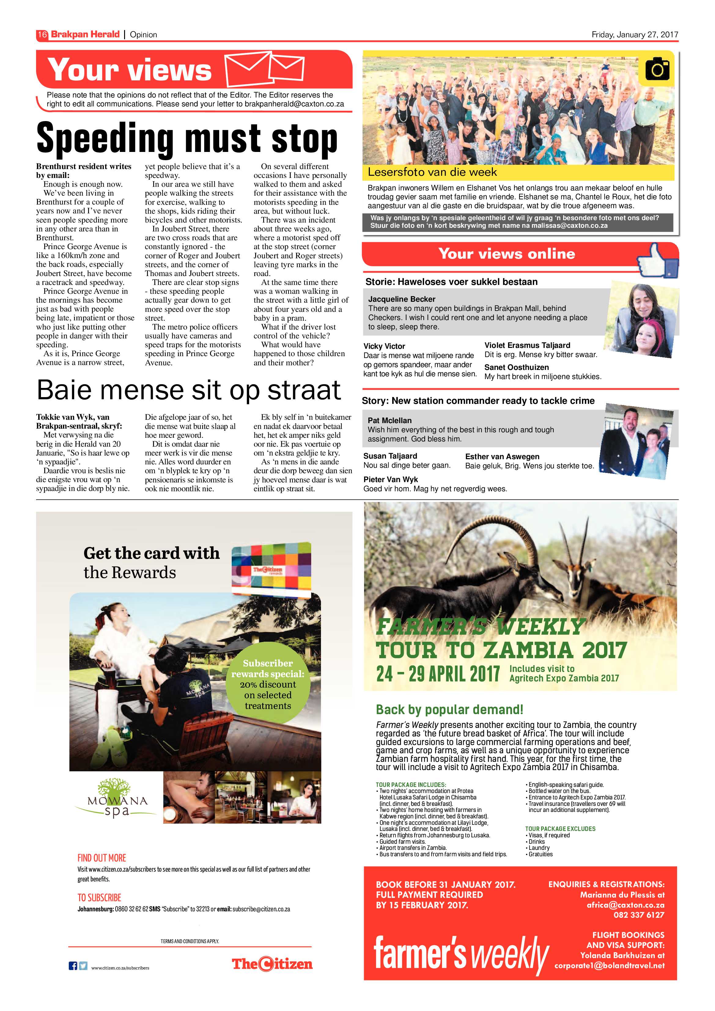 Brakpan Herald 27 January 2017 page 16