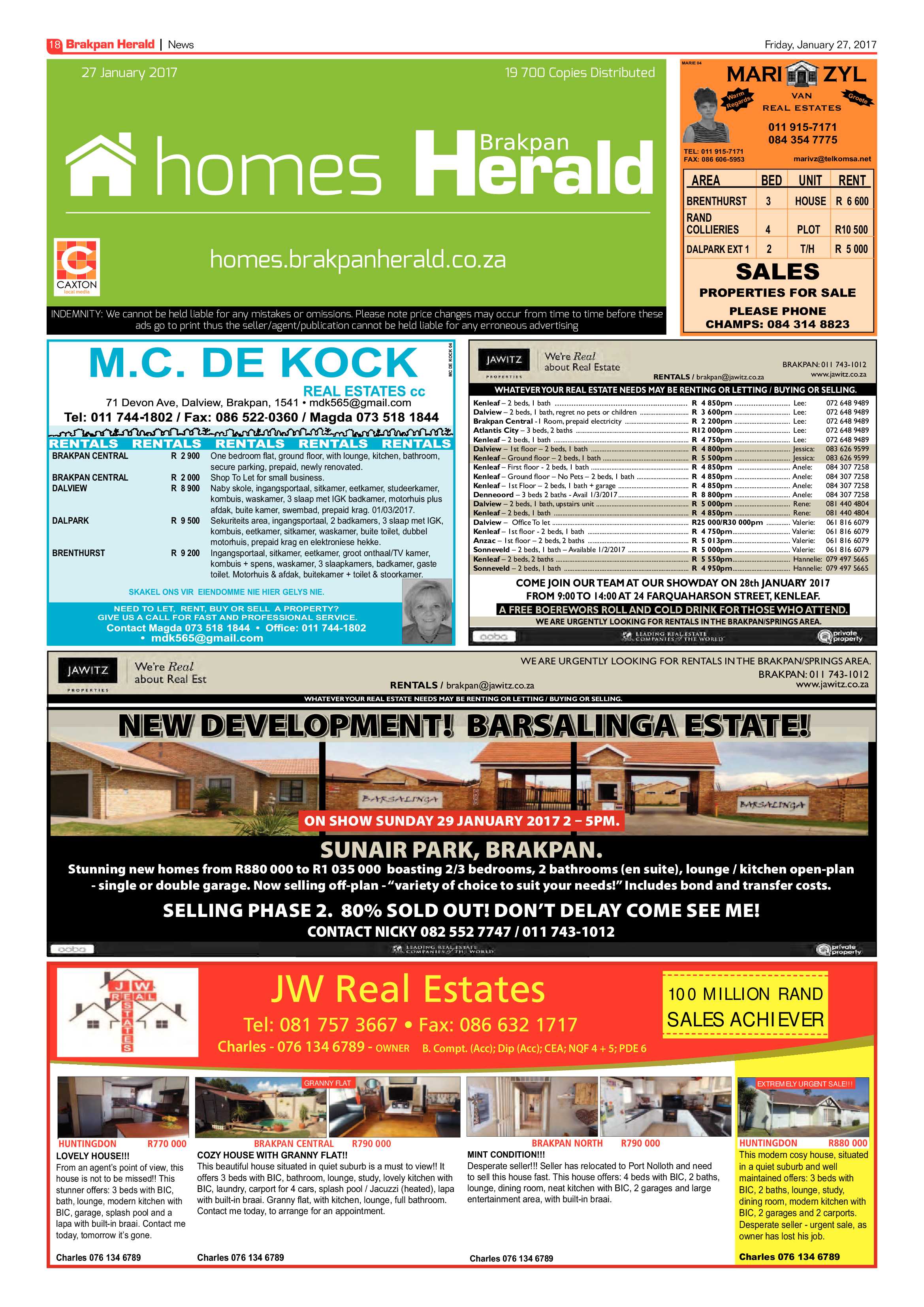 Brakpan Herald 27 January 2017 page 18