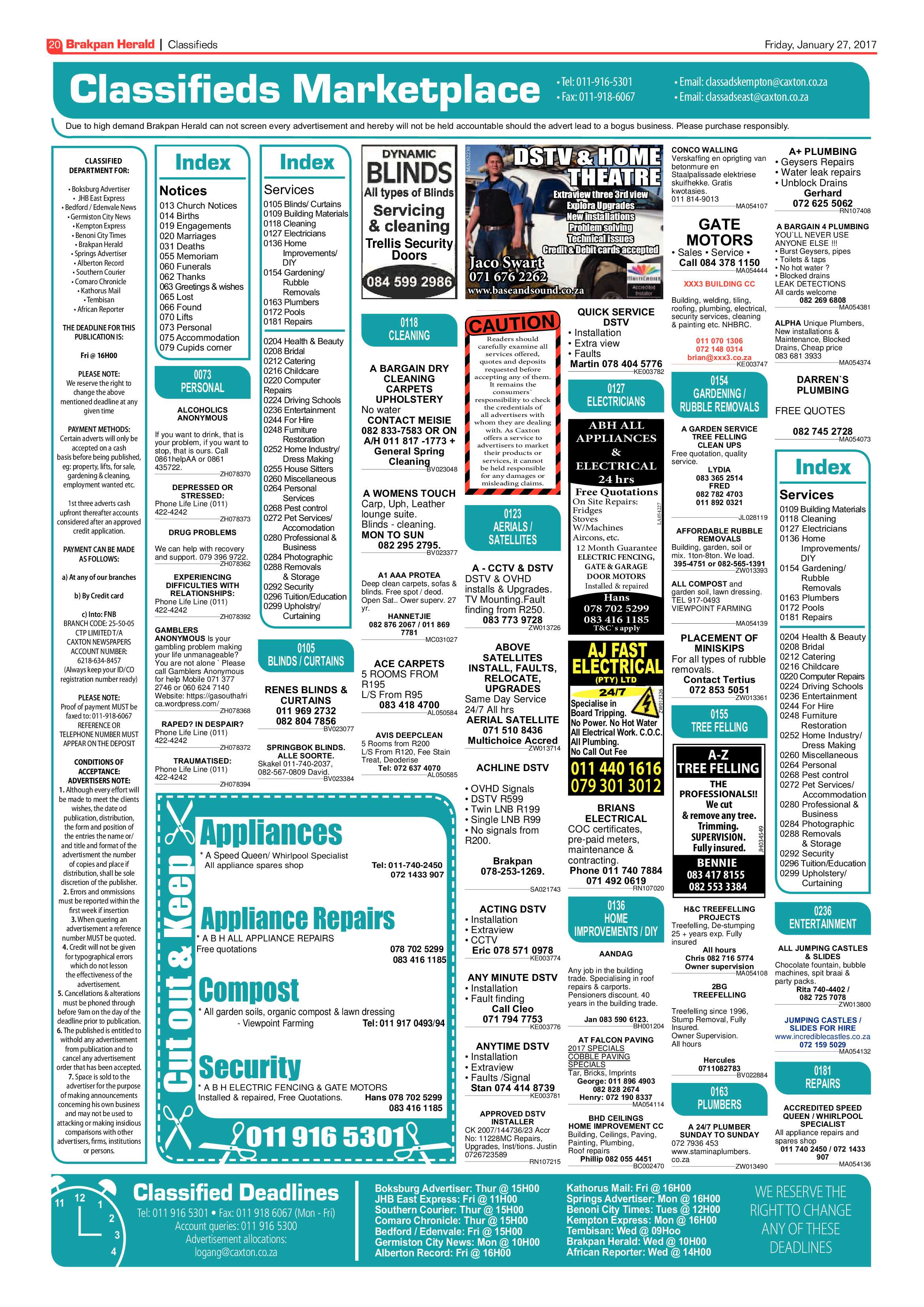 Brakpan Herald 27 January 2017 page 20