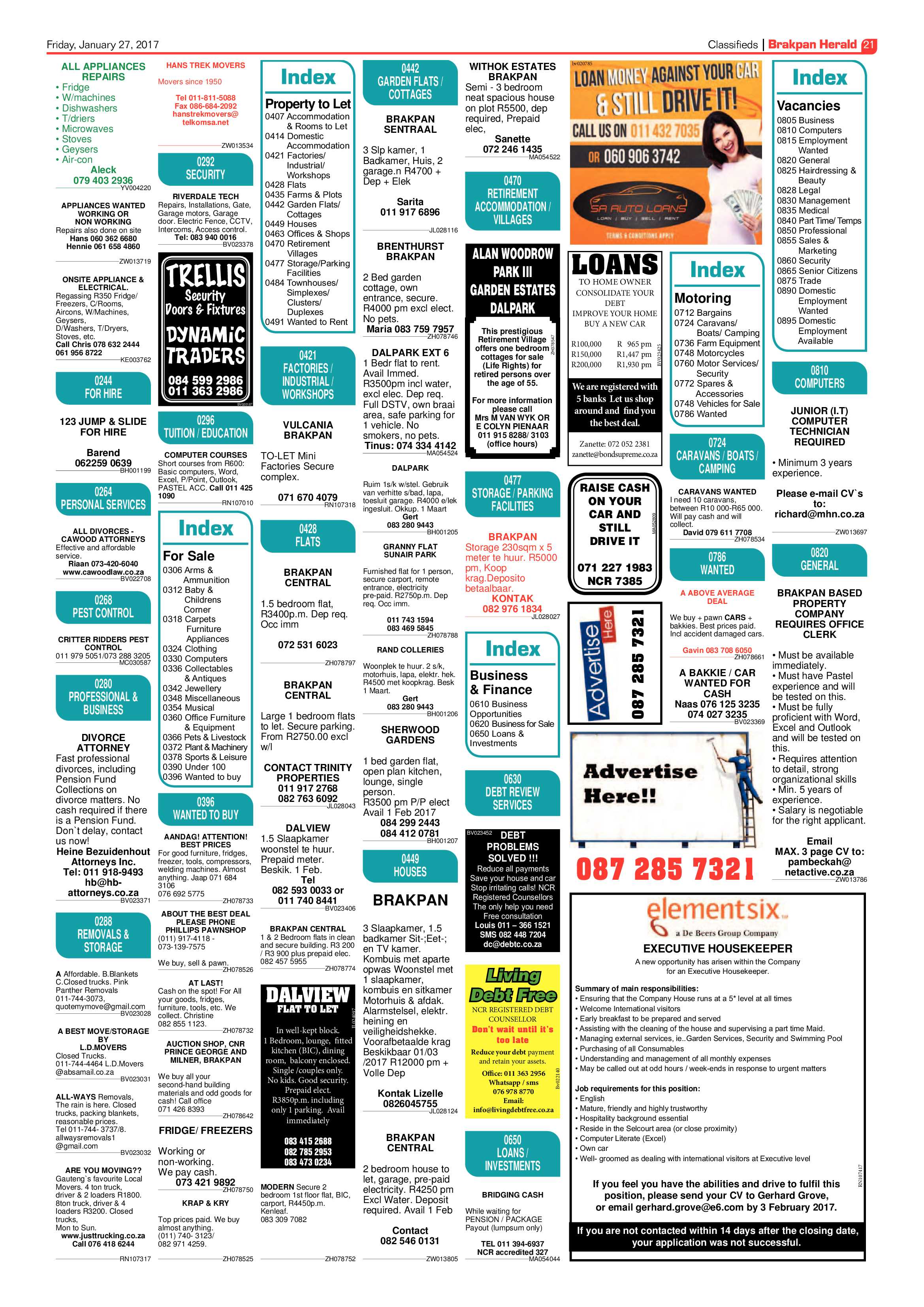 Brakpan Herald 27 January 2017 page 21