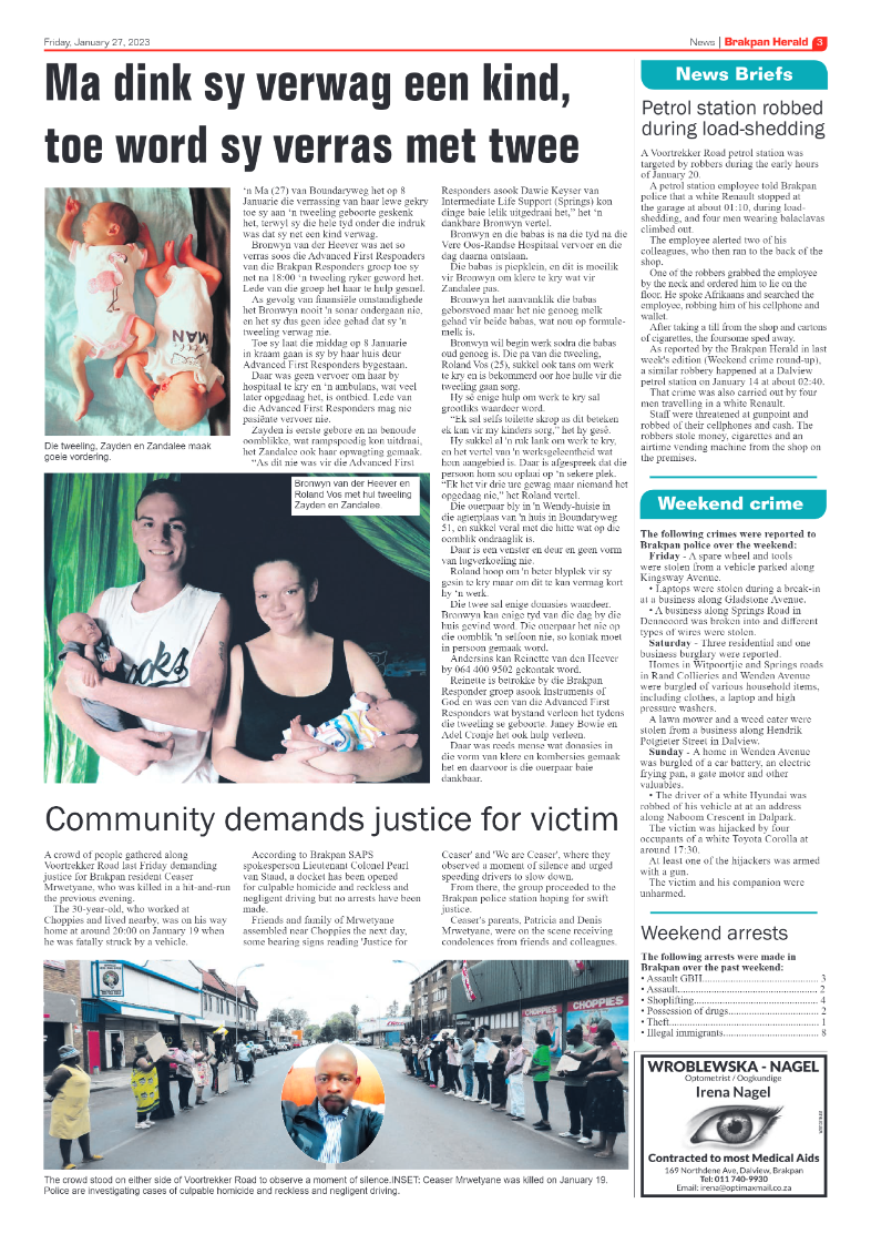 Brakpan Herald 27 January 2022 page 3