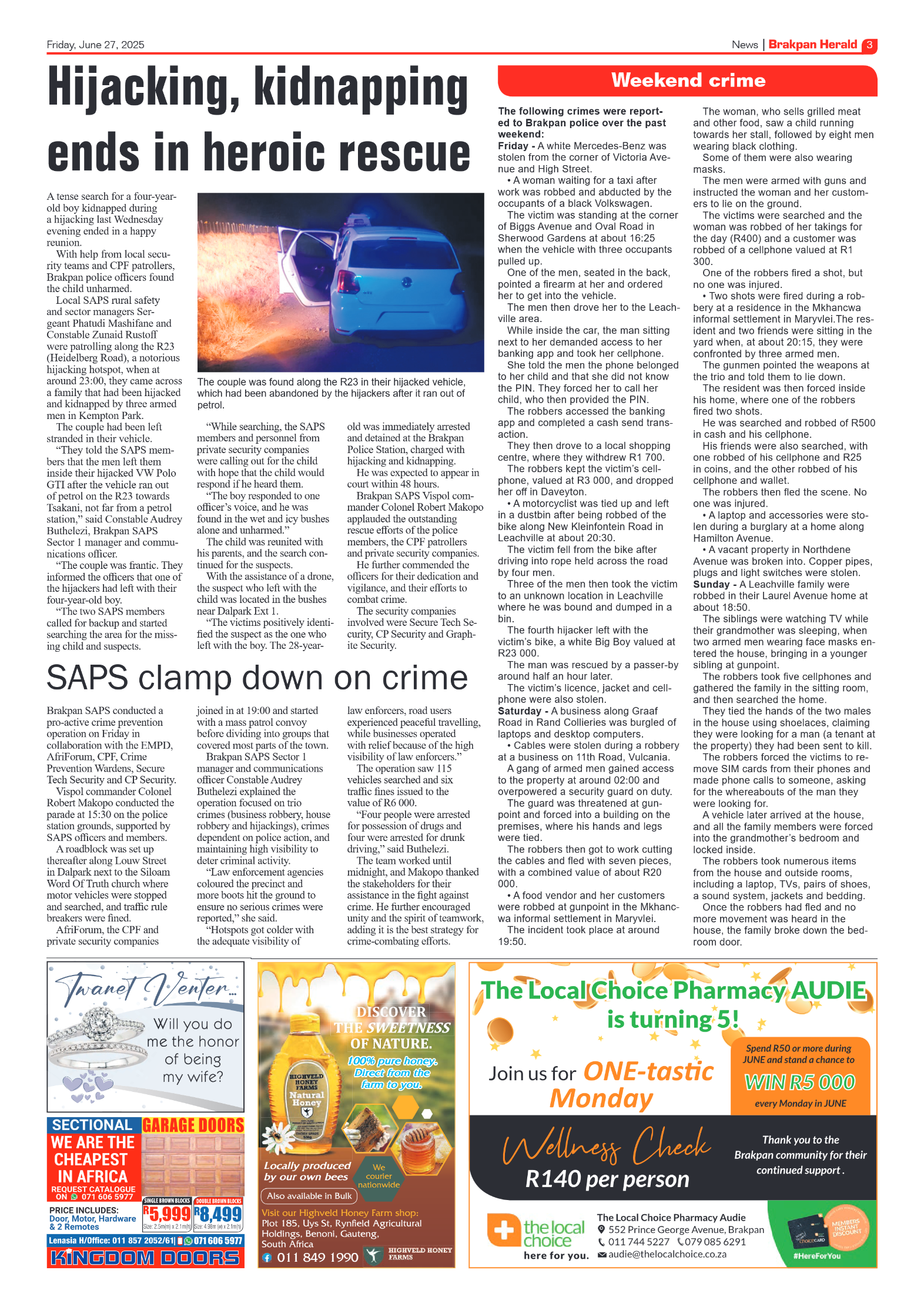 Brakpan Herald 27 June 2025 page 3