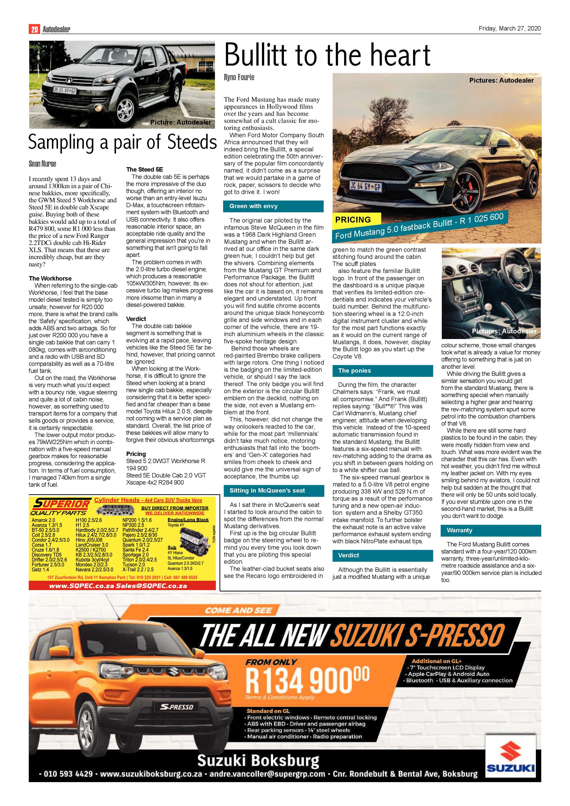 Brakpan Herald 27 March 2020 page 20