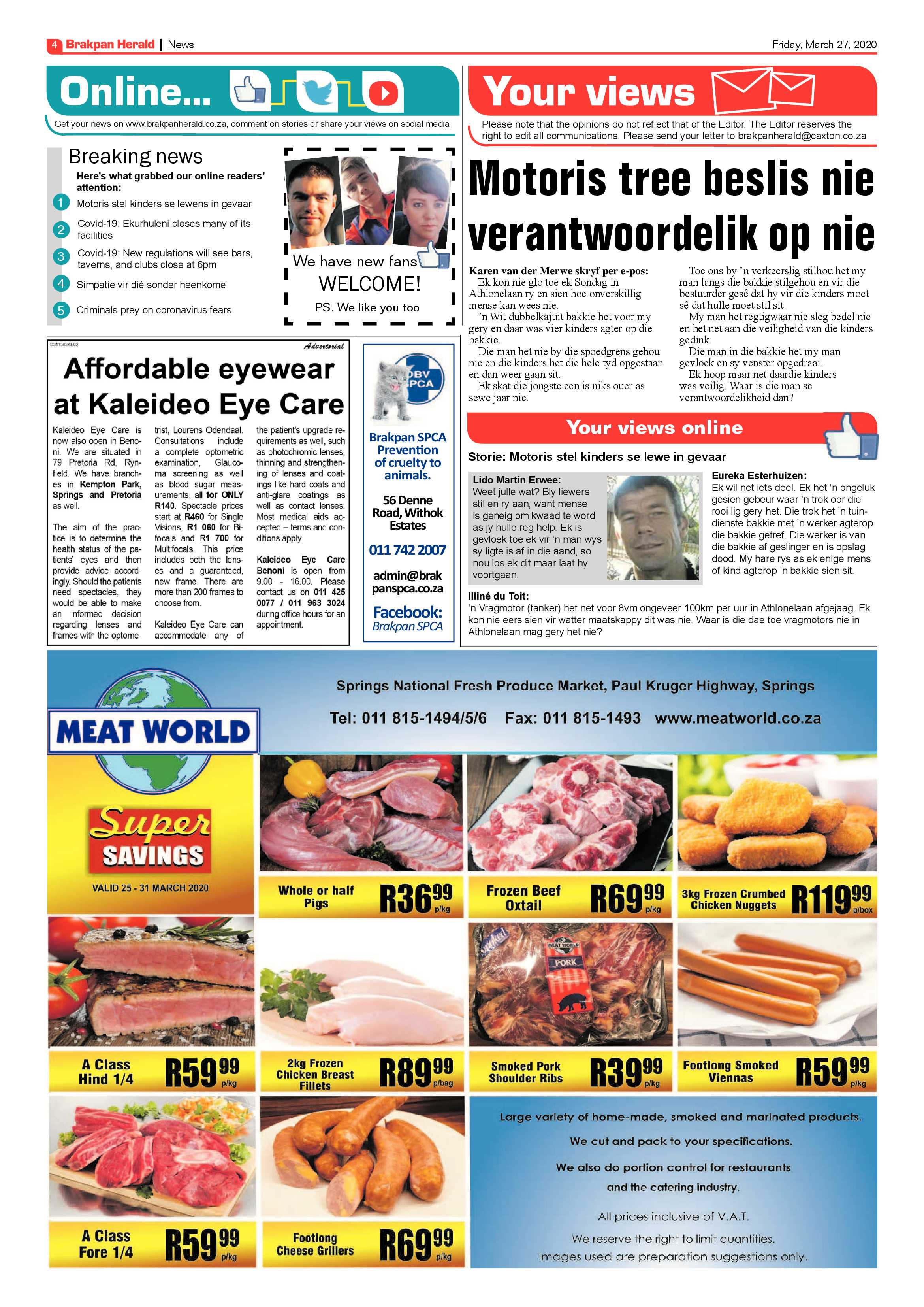 Brakpan Herald 27 March 2020 page 4