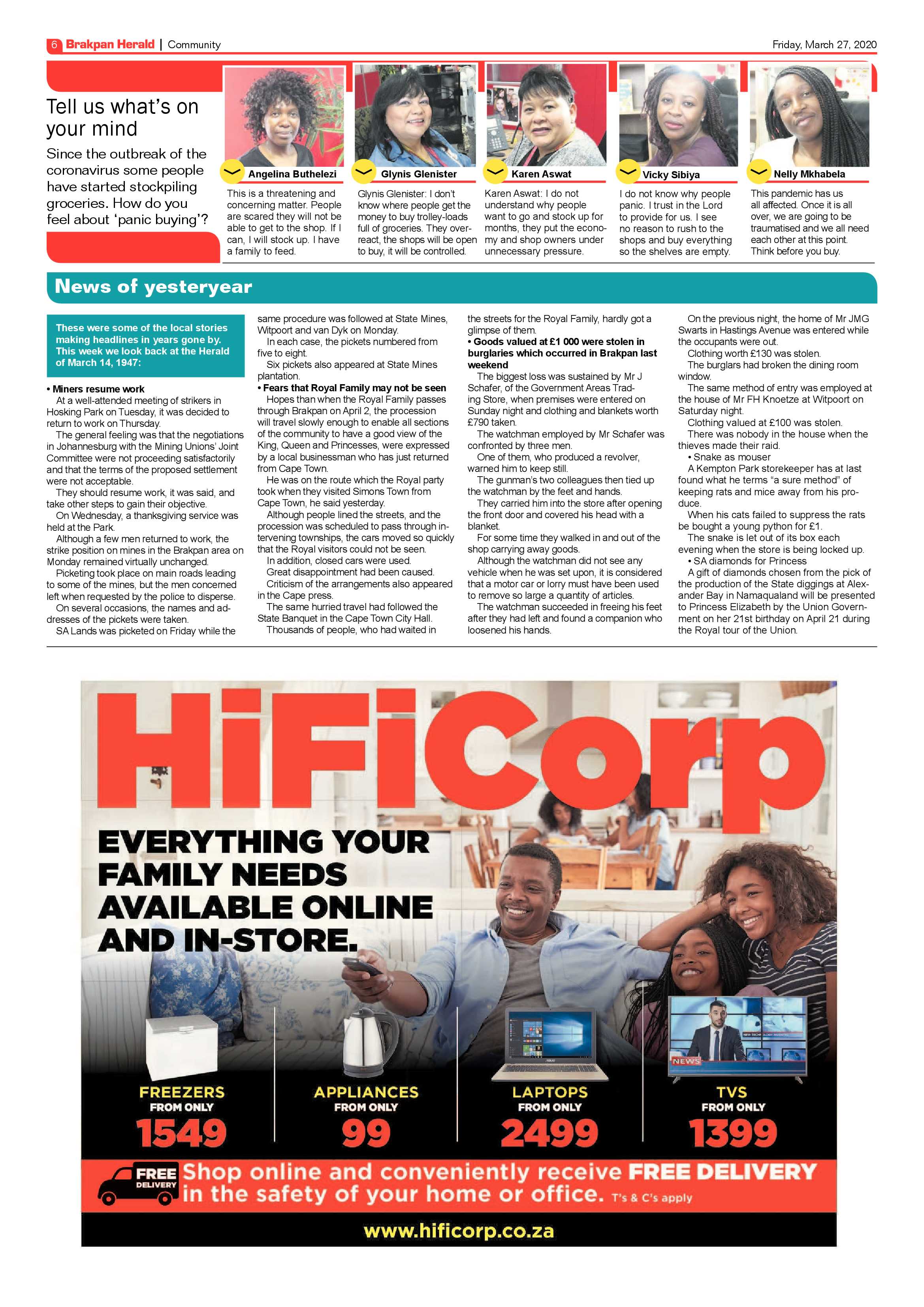 Brakpan Herald 27 March 2020 page 6