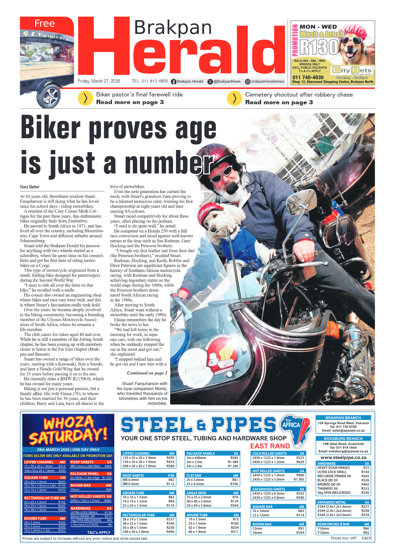Brakpan Herald 27 March 2026 page 1