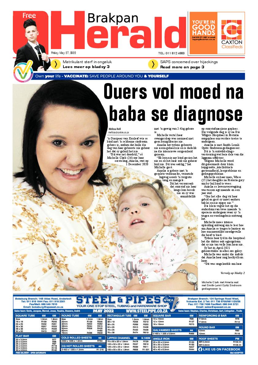 Brakpan Herald 27 May 2022 page 1