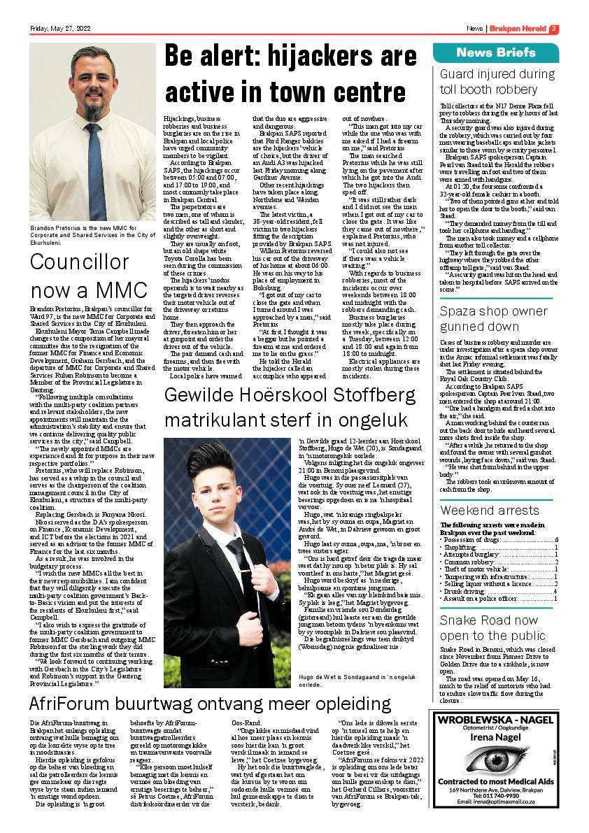 Brakpan Herald 27 May 2022 page 3