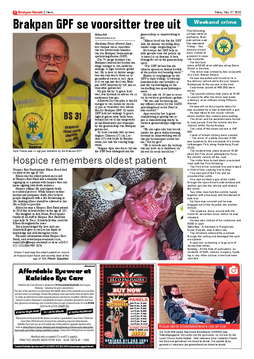 Brakpan Herald 27 May 2022 page 4
