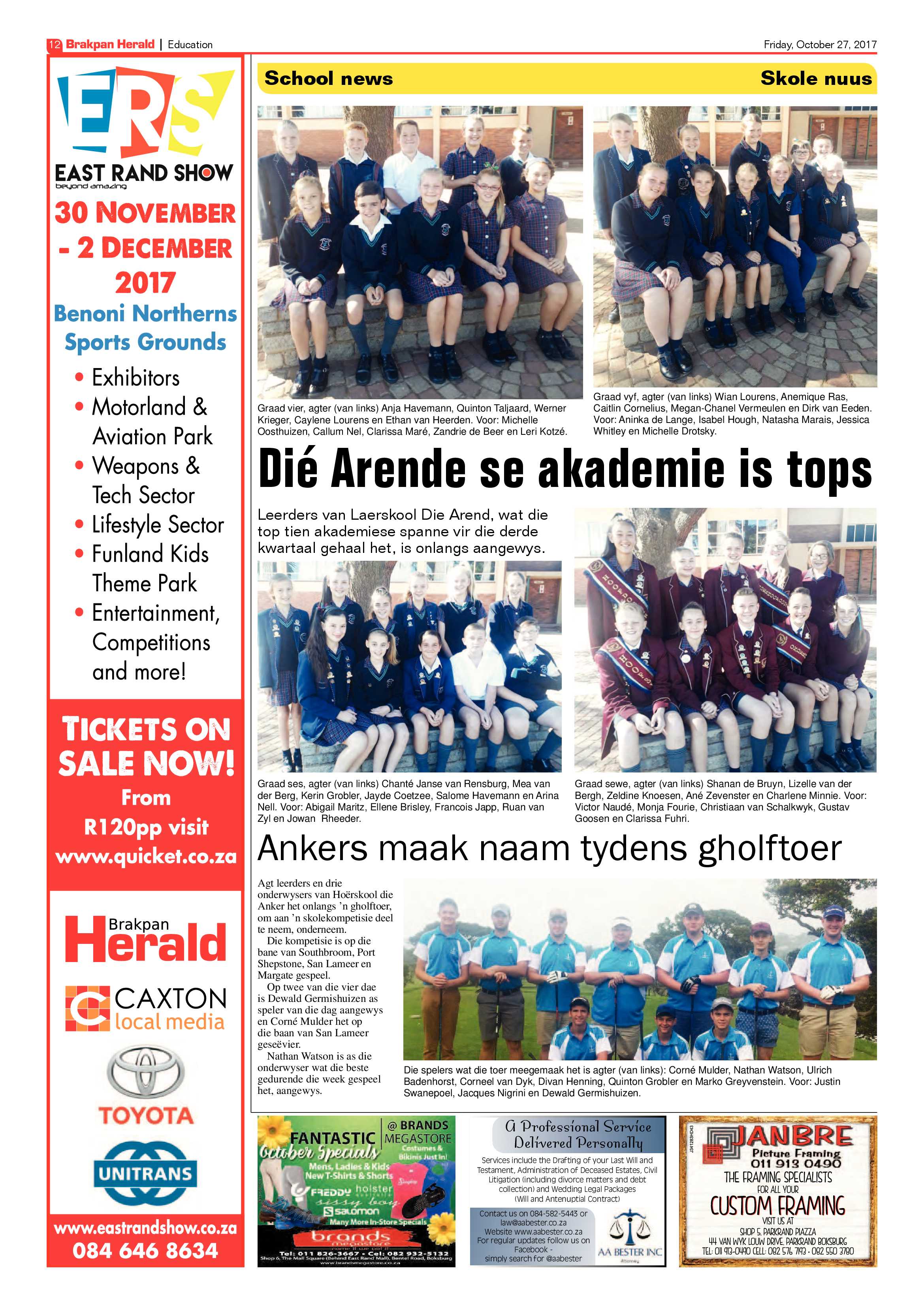 Brakpan Herald 27 October 2017 page 14