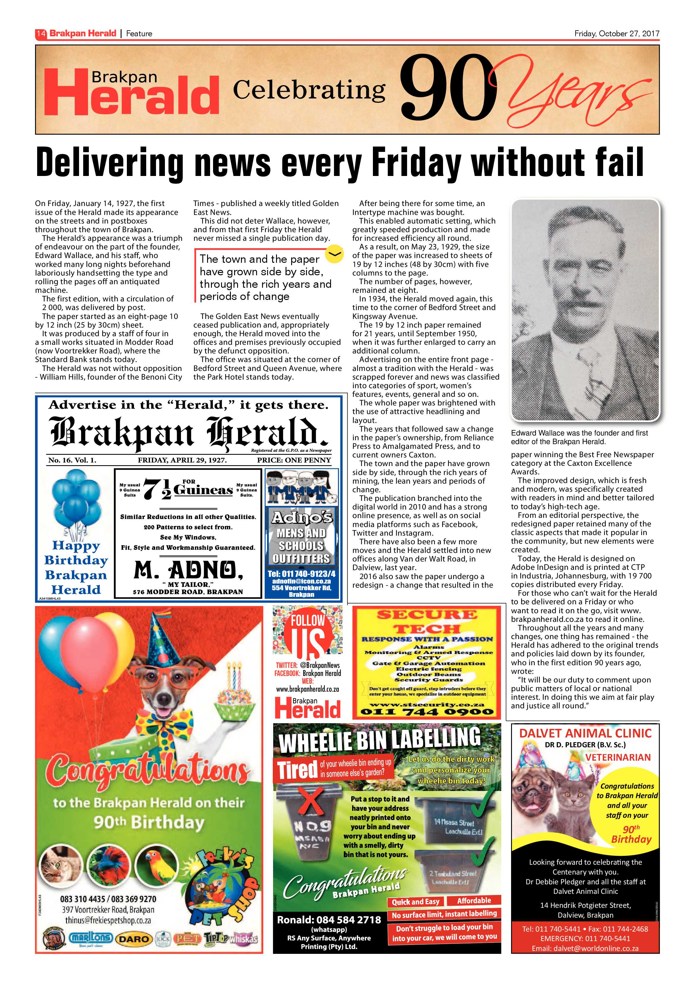 Brakpan Herald 27 October 2017 page 16