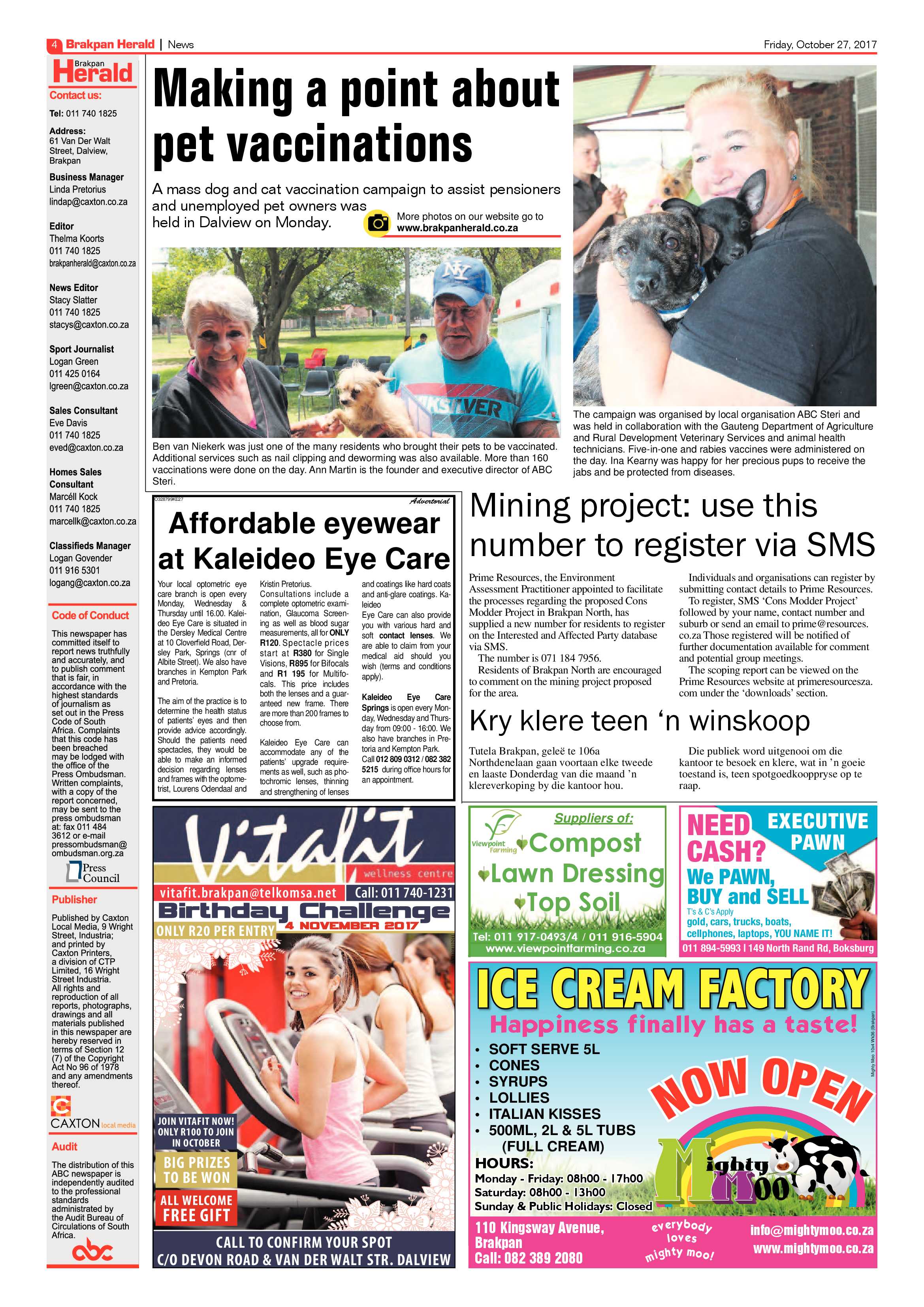 Brakpan Herald 27 October 2017 page 6