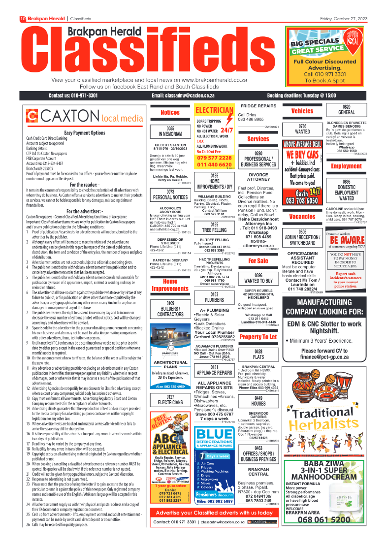 Brakpan Herald 27 October 2023 page 10