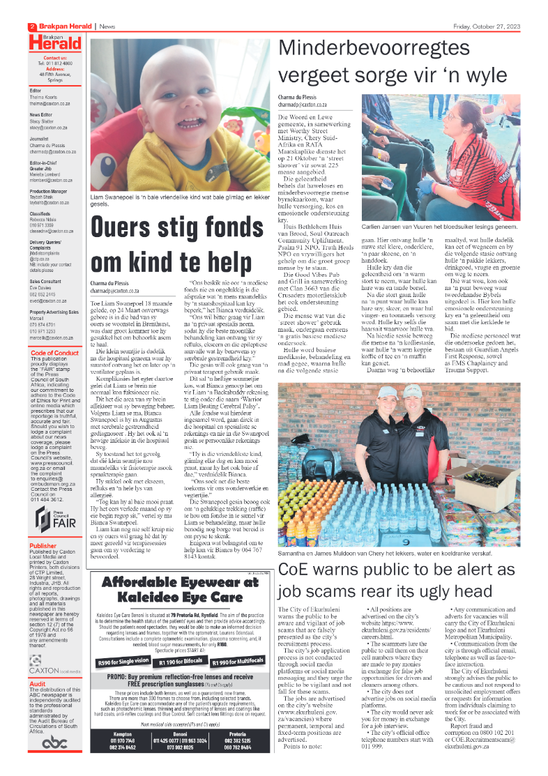 Brakpan Herald 27 October 2023 page 2
