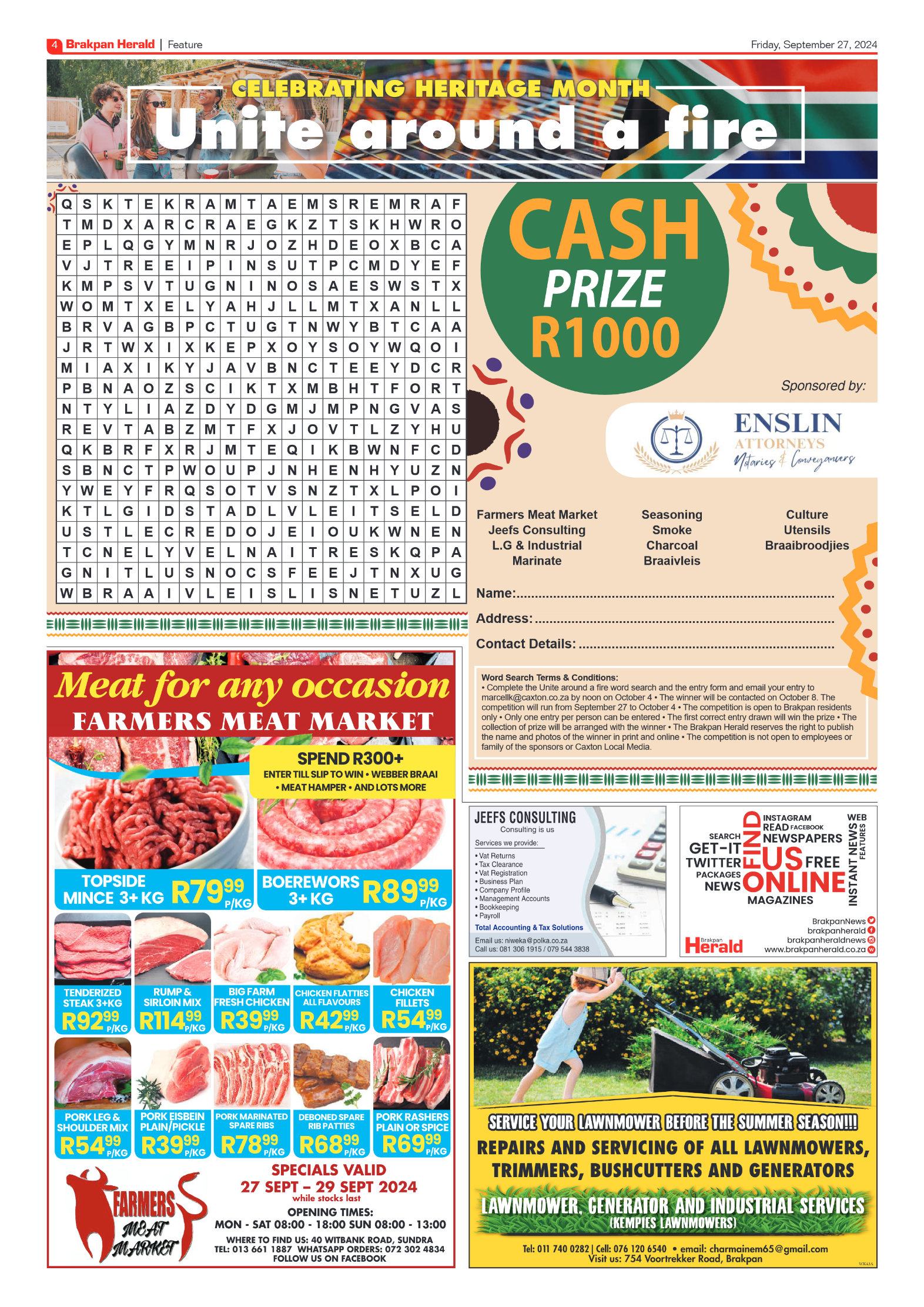 Brakpan Herald 27 September 2024 page 4