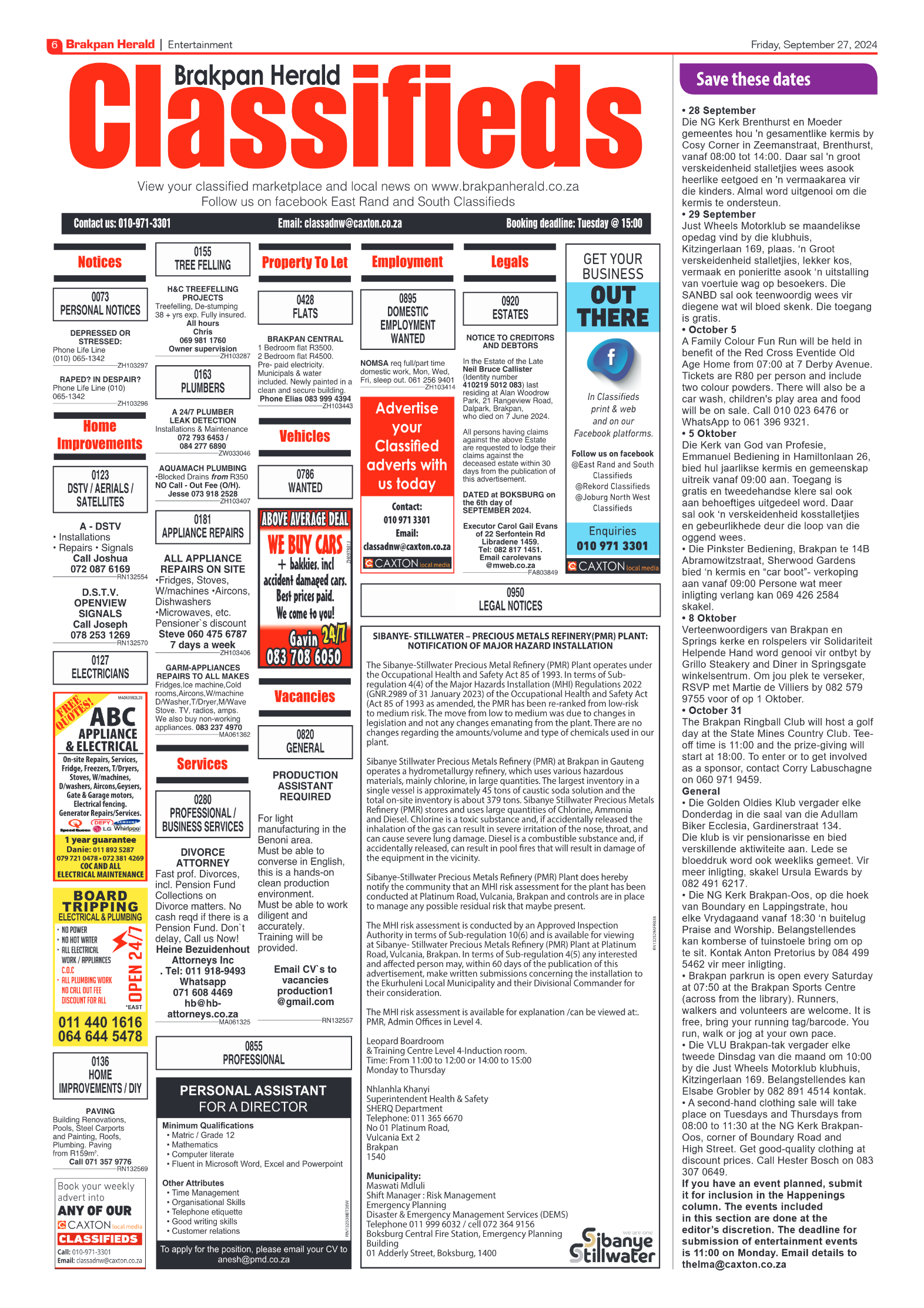 Brakpan Herald 27 September 2024 page 6