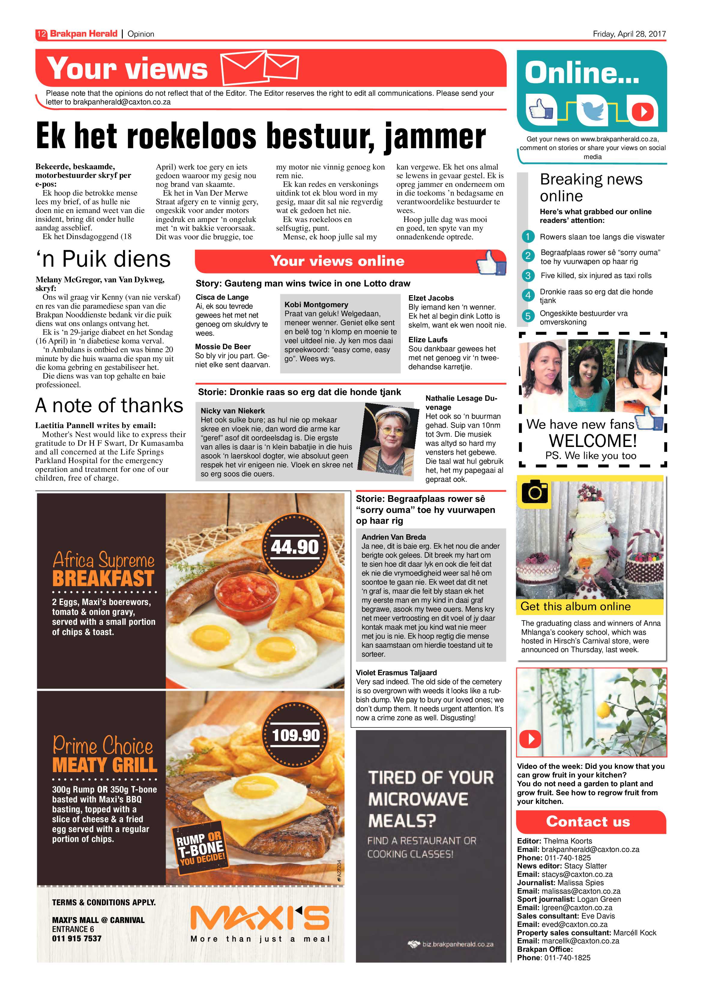Brakpan Herald 28 April 2017 page 12