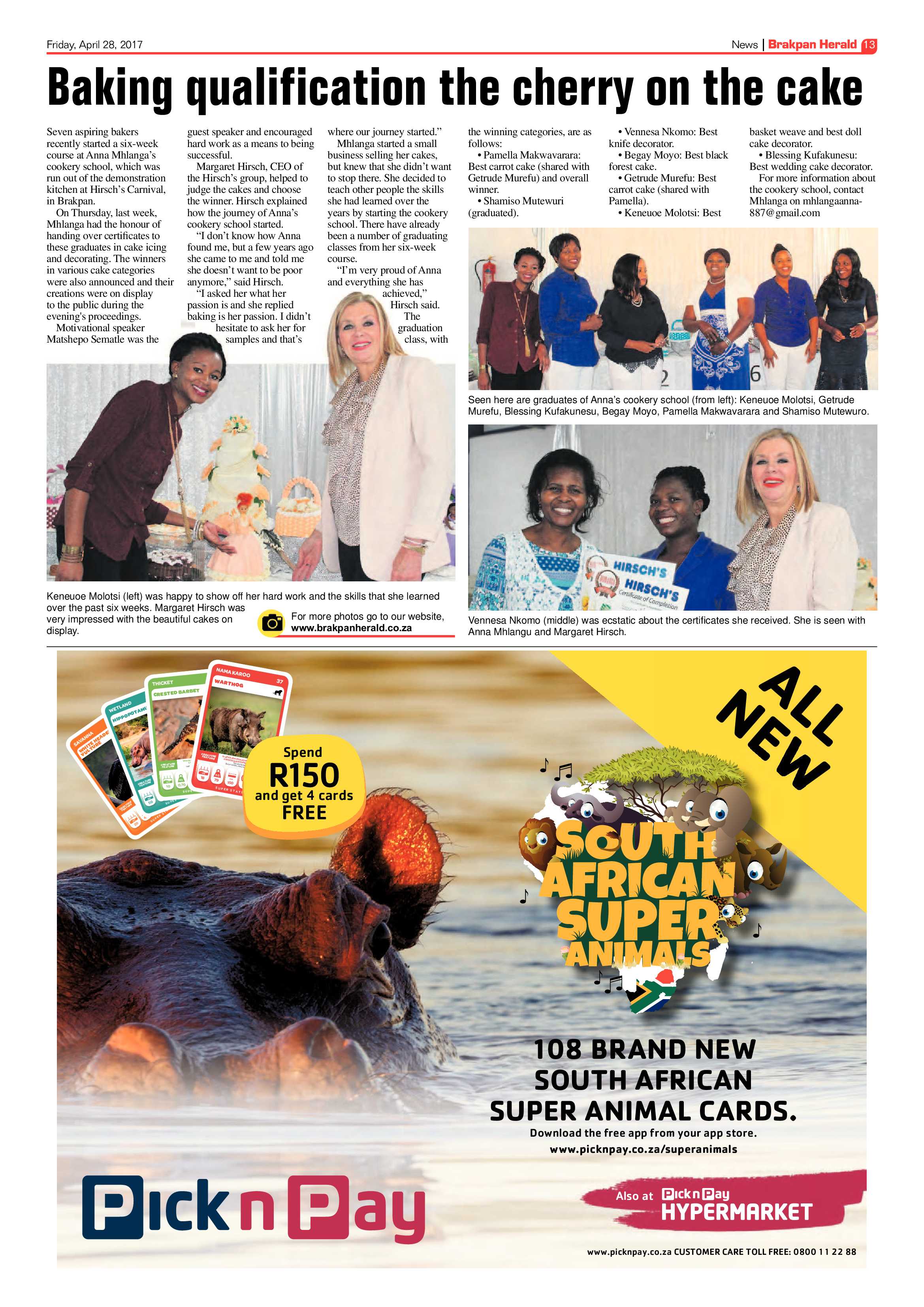 Brakpan Herald 28 April 2017 page 13