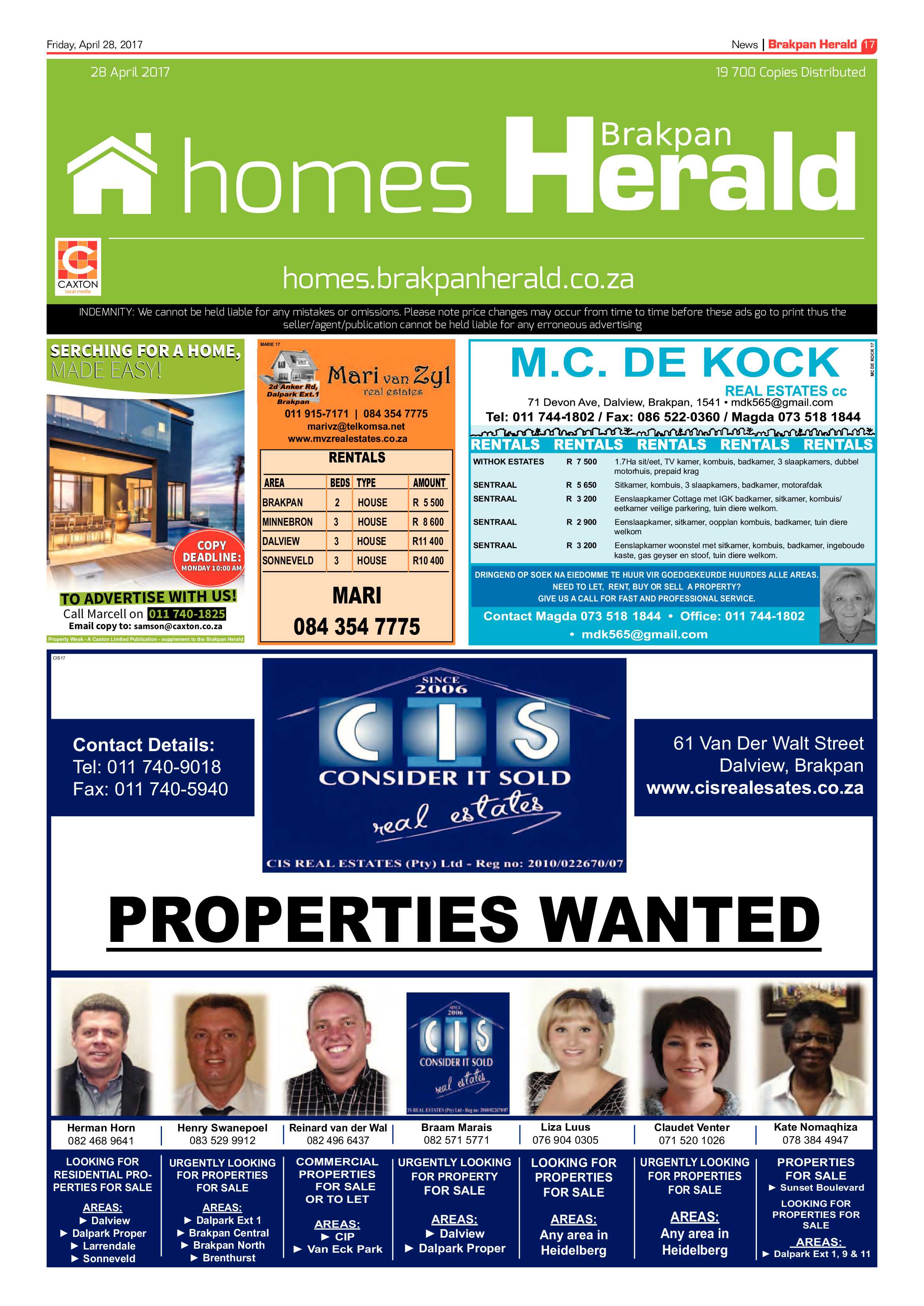 Brakpan Herald 28 April 2017 page 17
