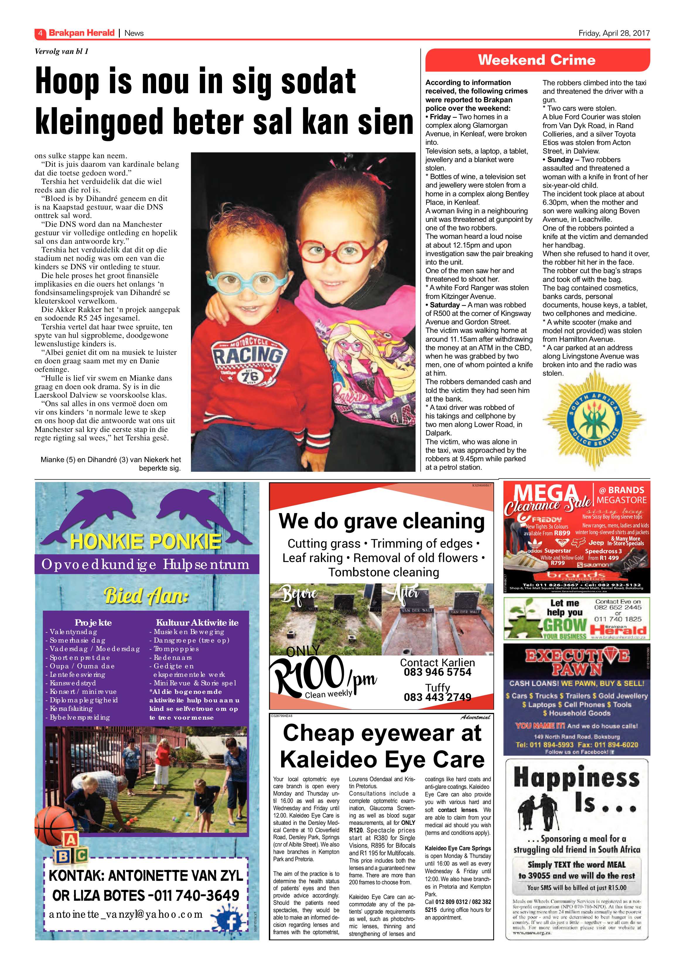 Brakpan Herald 28 April 2017 page 4