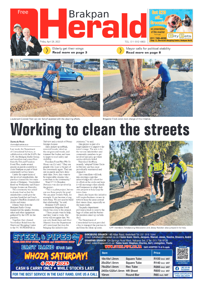 Brakpan Herald 28 April 2022 page 1