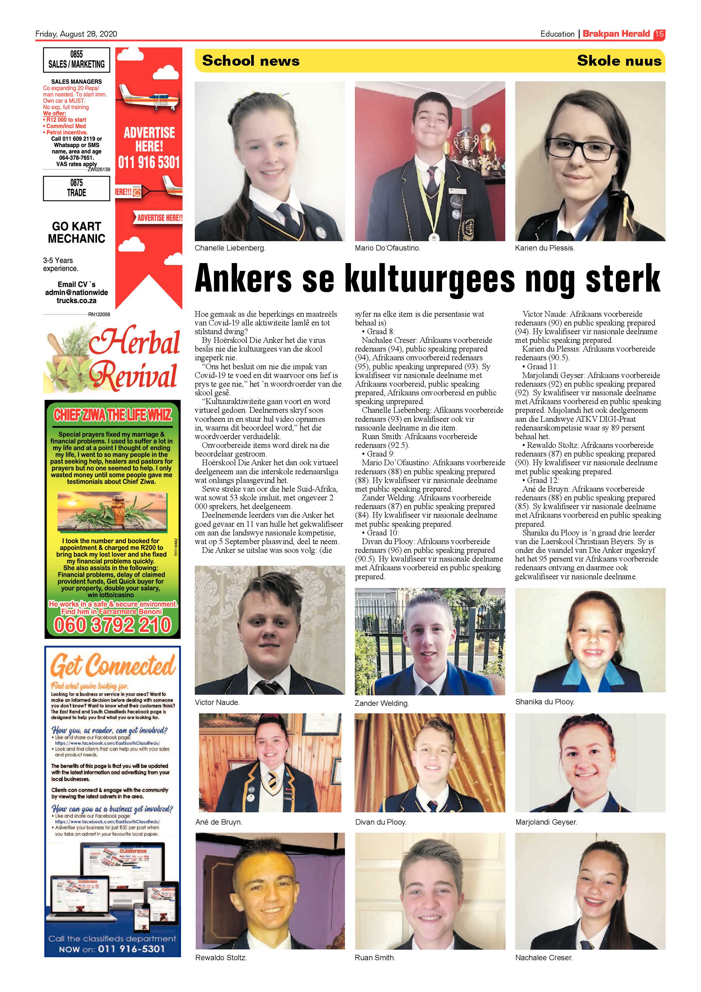 Brakpan Herald 28 August 2020 page 15