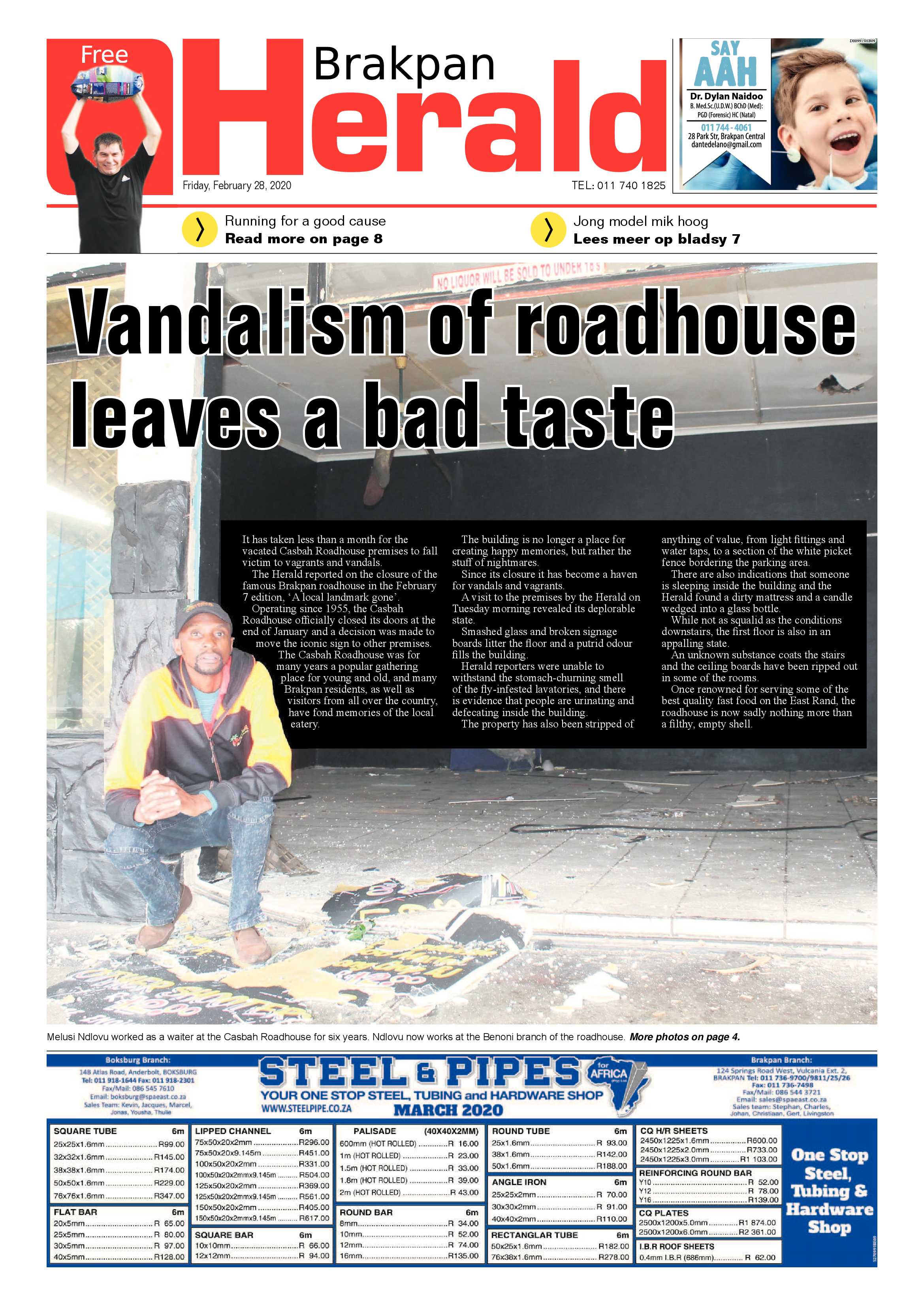 Brakpan Herald 28 February 2020 page 1