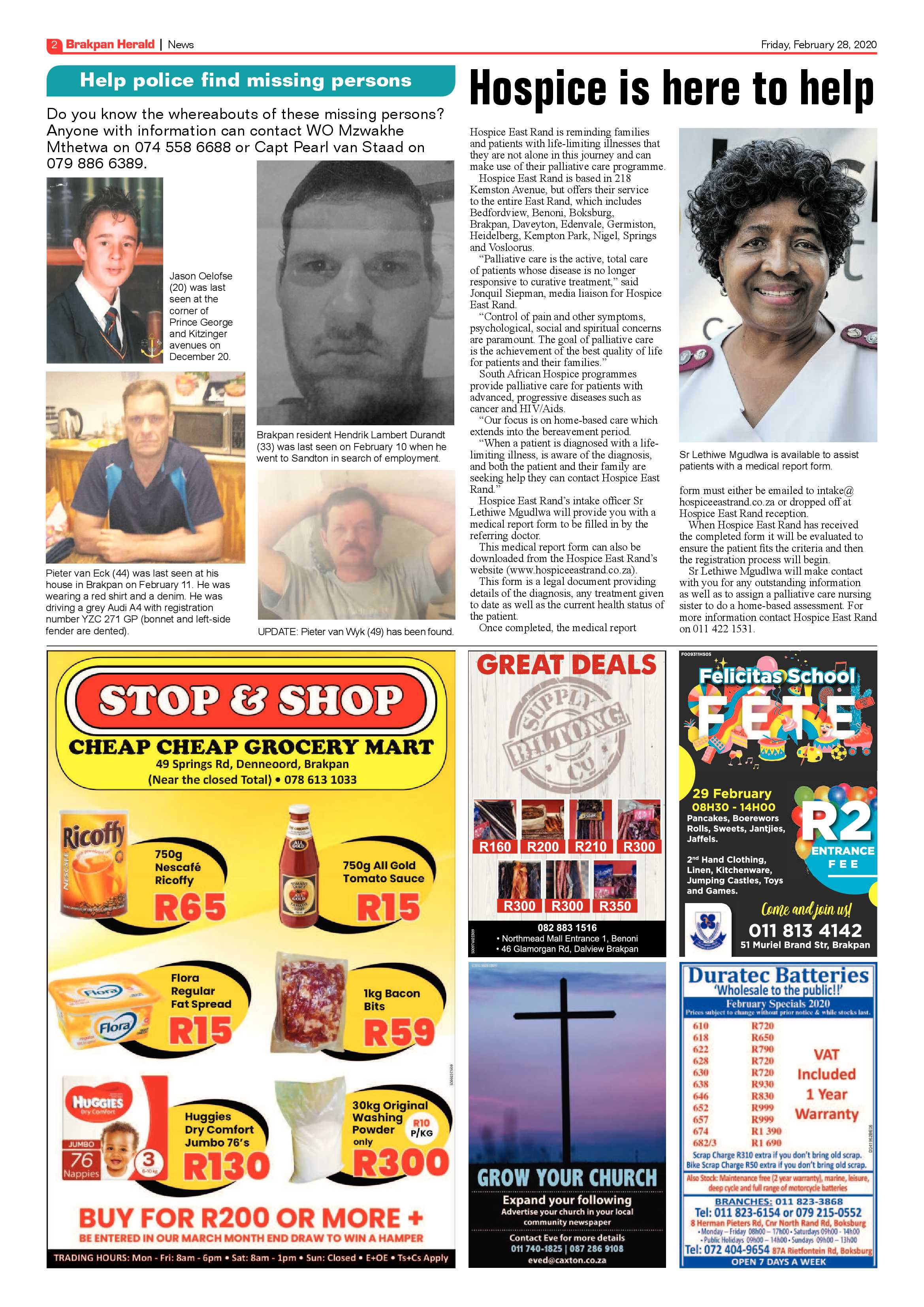 Brakpan Herald 28 February 2020 page 2