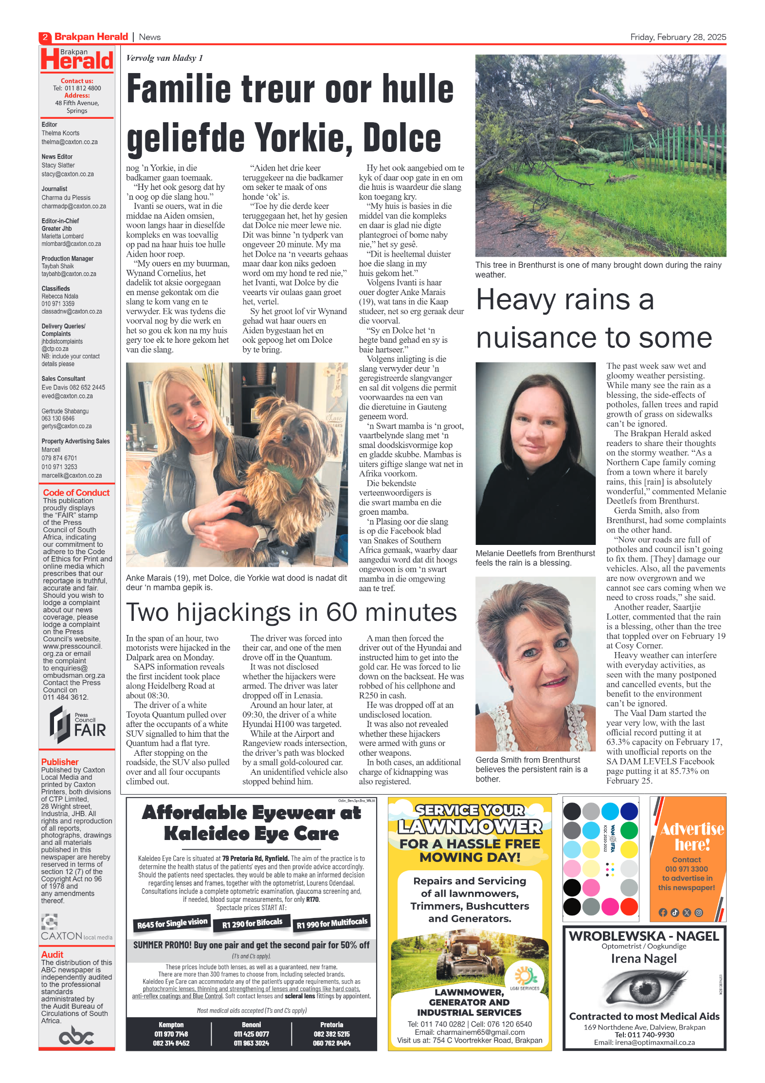 Brakpan Herald 28 February 2025 page 2